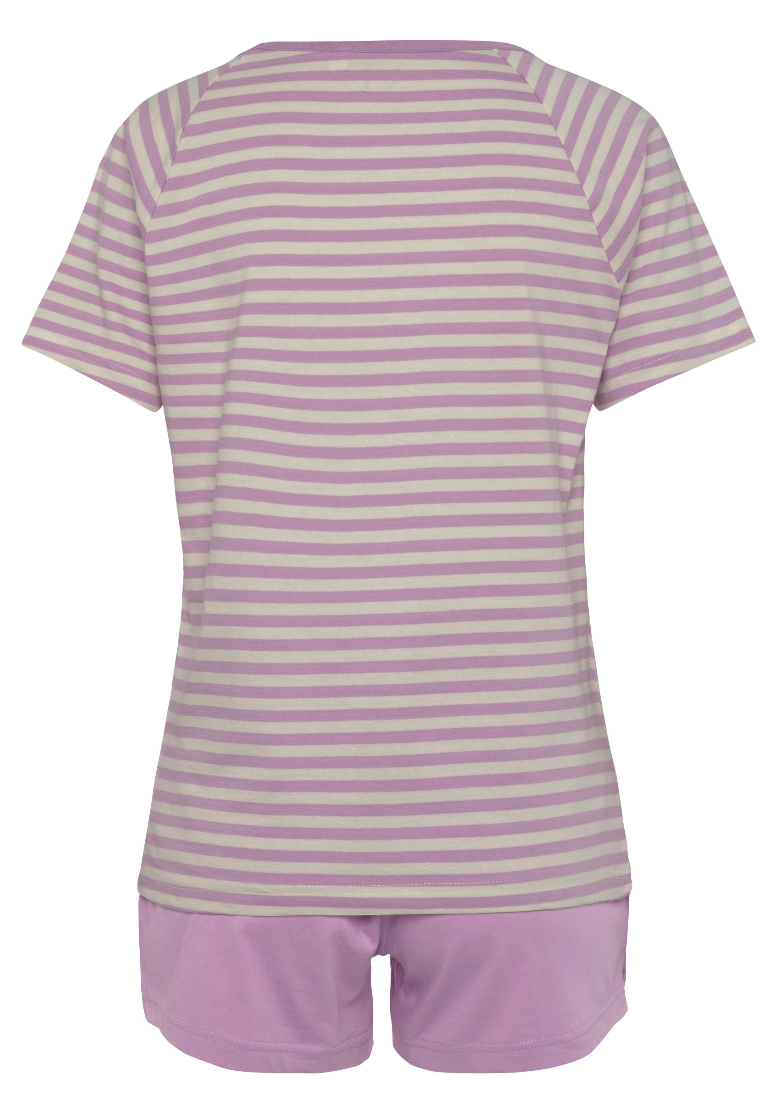 Vivance Dreams Shortama met een mooi gestreept patroon (2-delig)