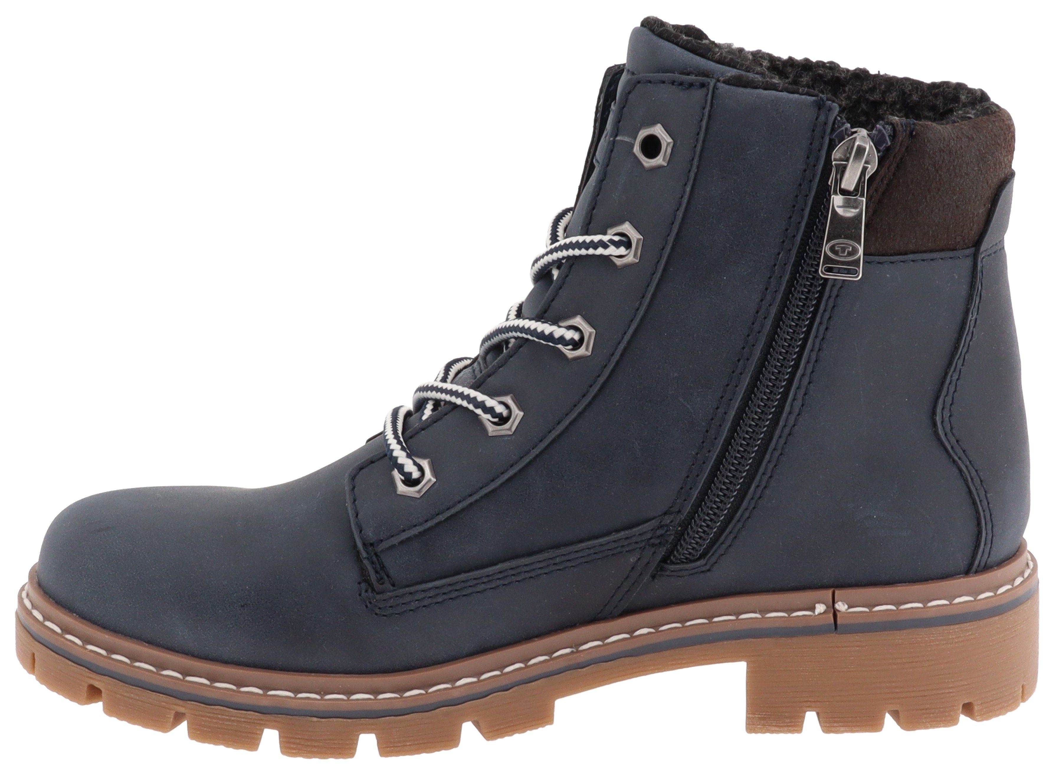 Tom Tailor Hoge veterschoenen met gepolsterde schacht, comfortabele breedte g
