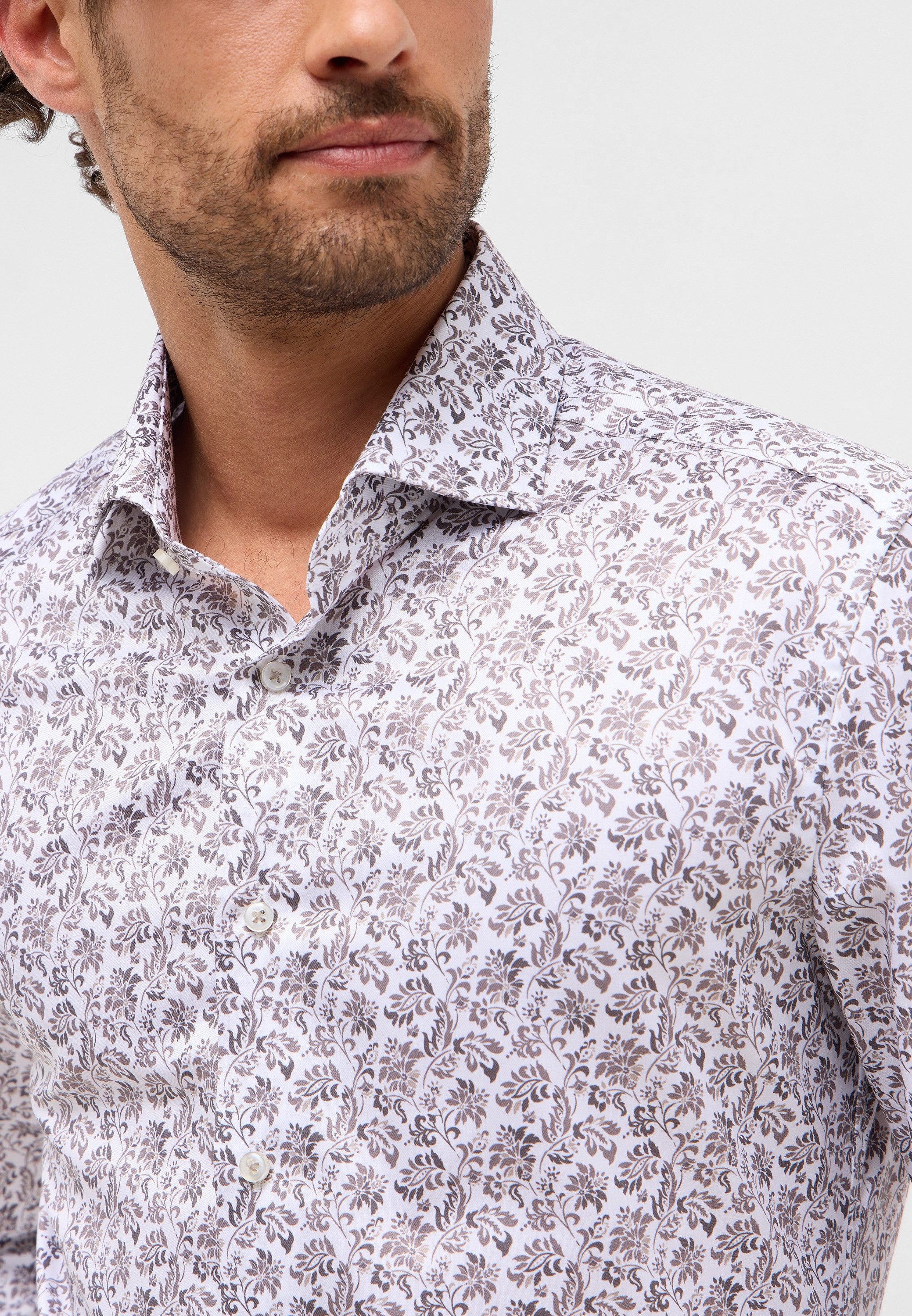 Eterna Overhemd met lange mouwen Slim fit