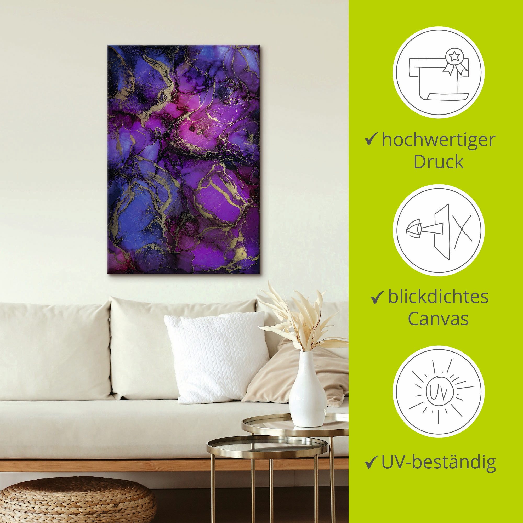 Artland Artprint op linnen Bessen gespannen op een spieraam