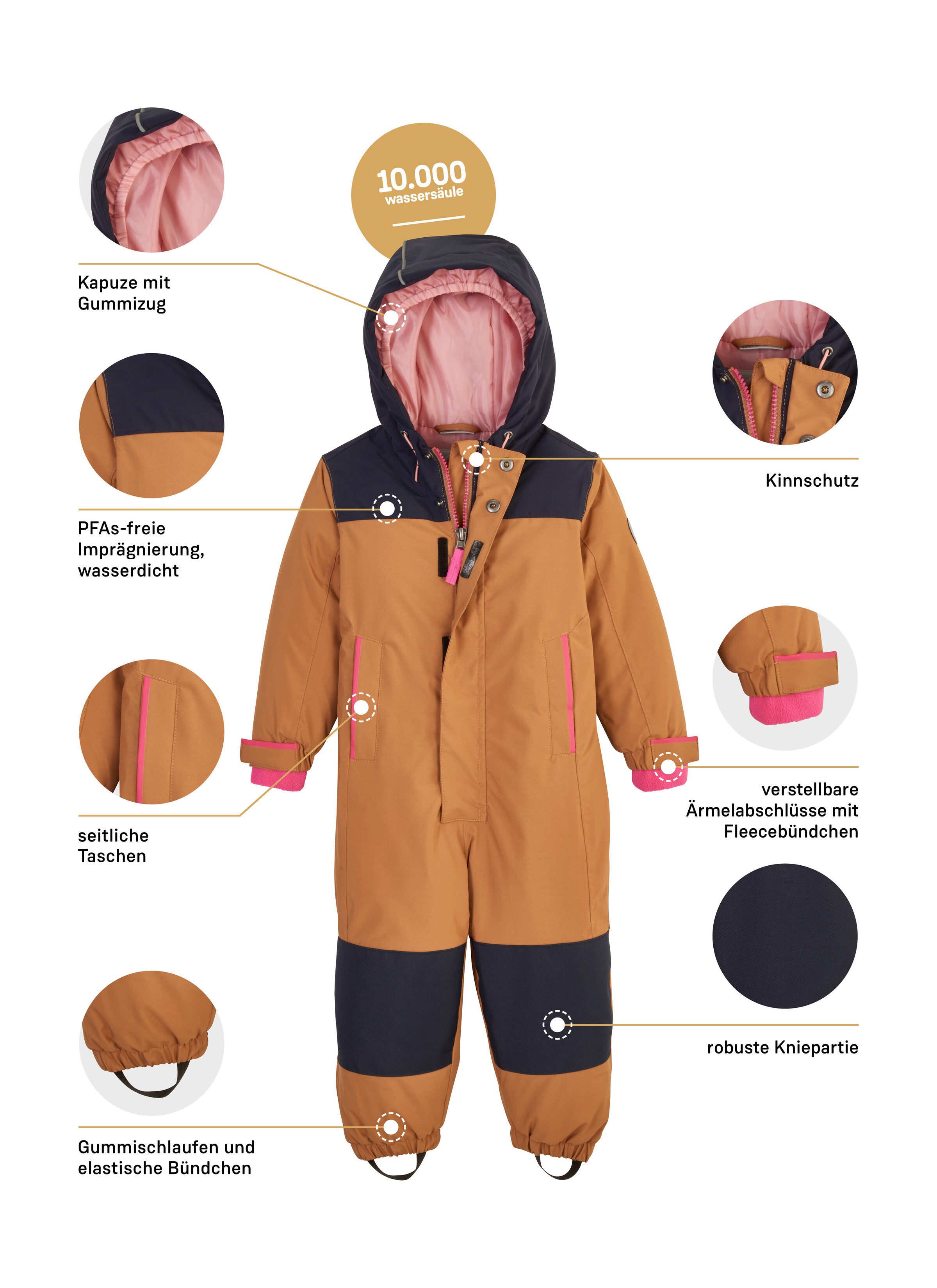 first instinct by killtec Jumpsuit FIOW 11 MNS ONPC Waterdichte overall met 10.000 mm waterkolom en reflexdetails