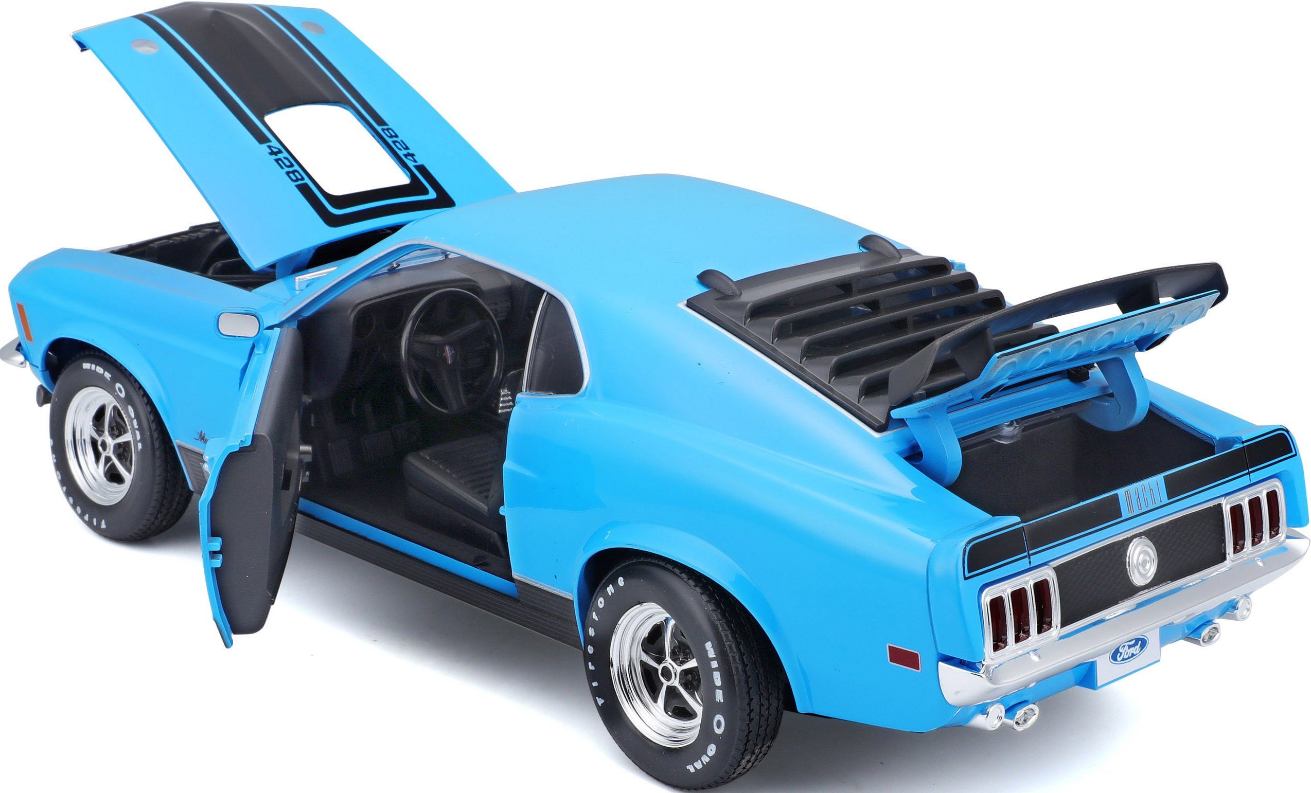 Maisto® Modelauto Ford Mustang Mach 1, 70, blauw
