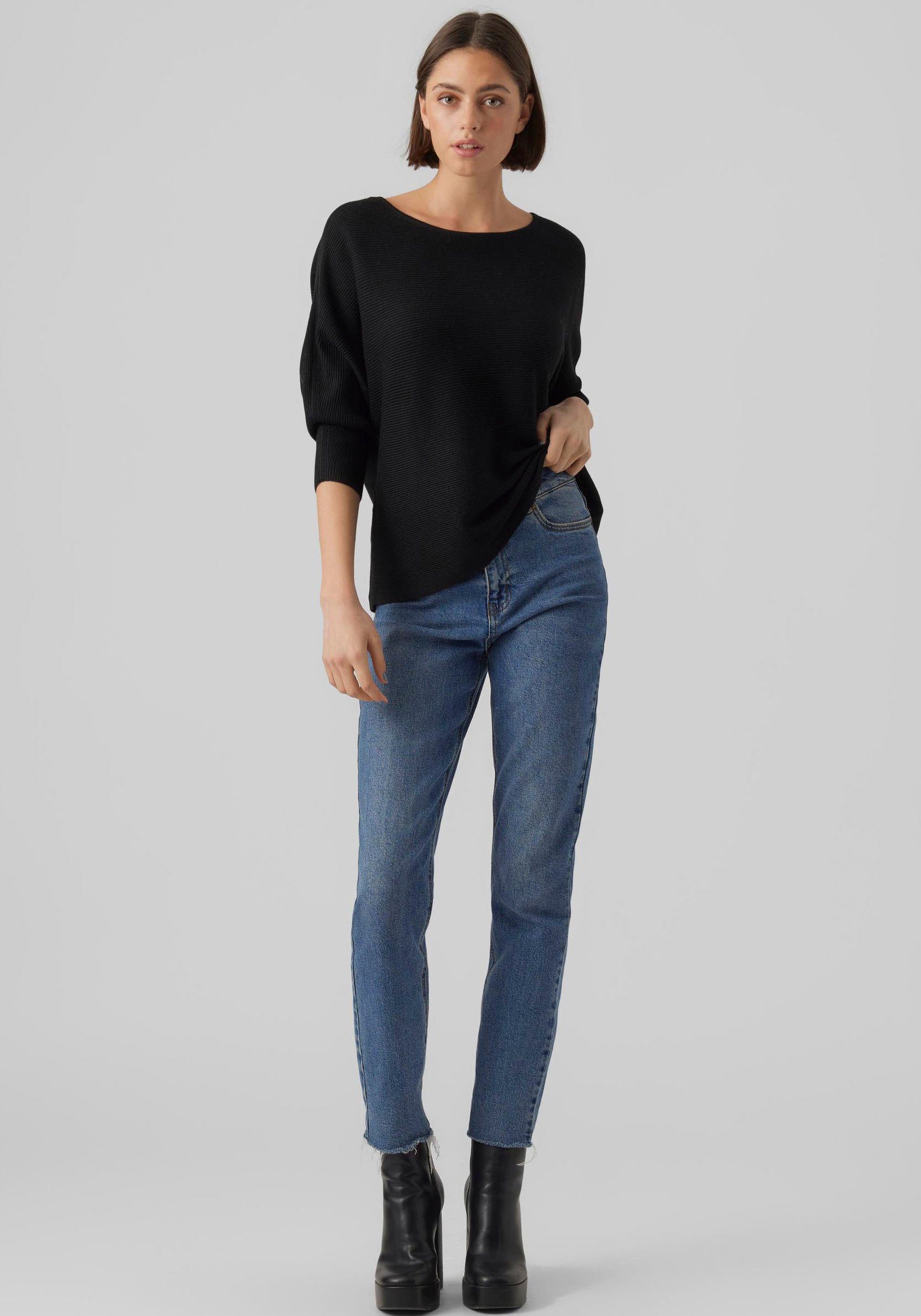 Vero Moda Trui met 3/4-mouwen VMNORA 3/4 BOATNECK BLOUSE NOOS