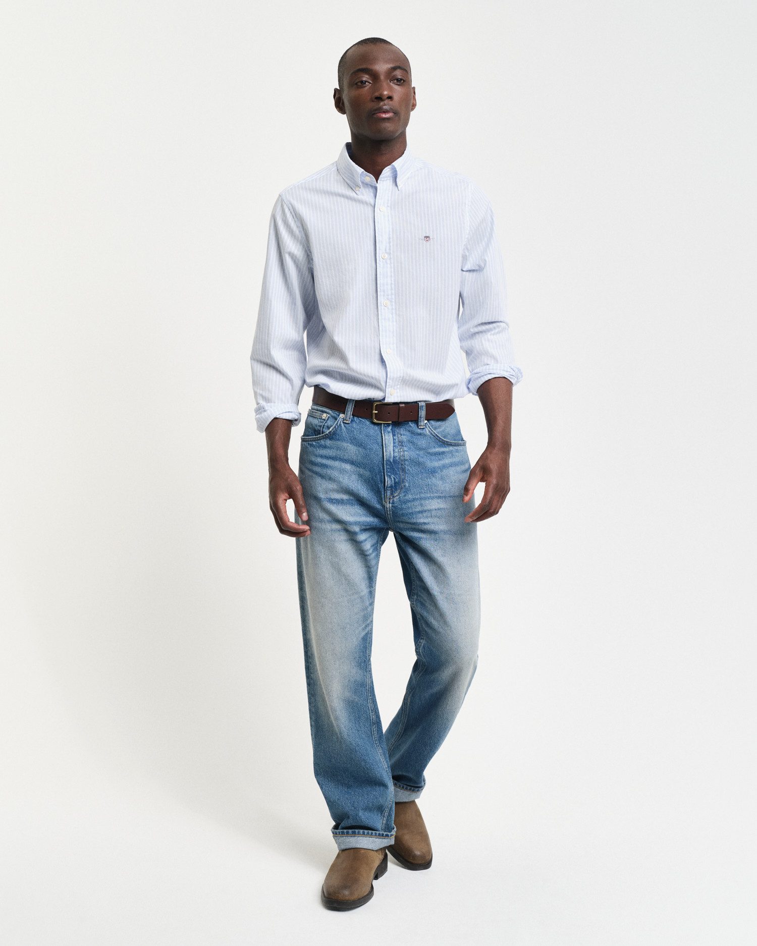Gant Overhemd met lange mouwen SLIM POPLIN STRIPE SHIRT