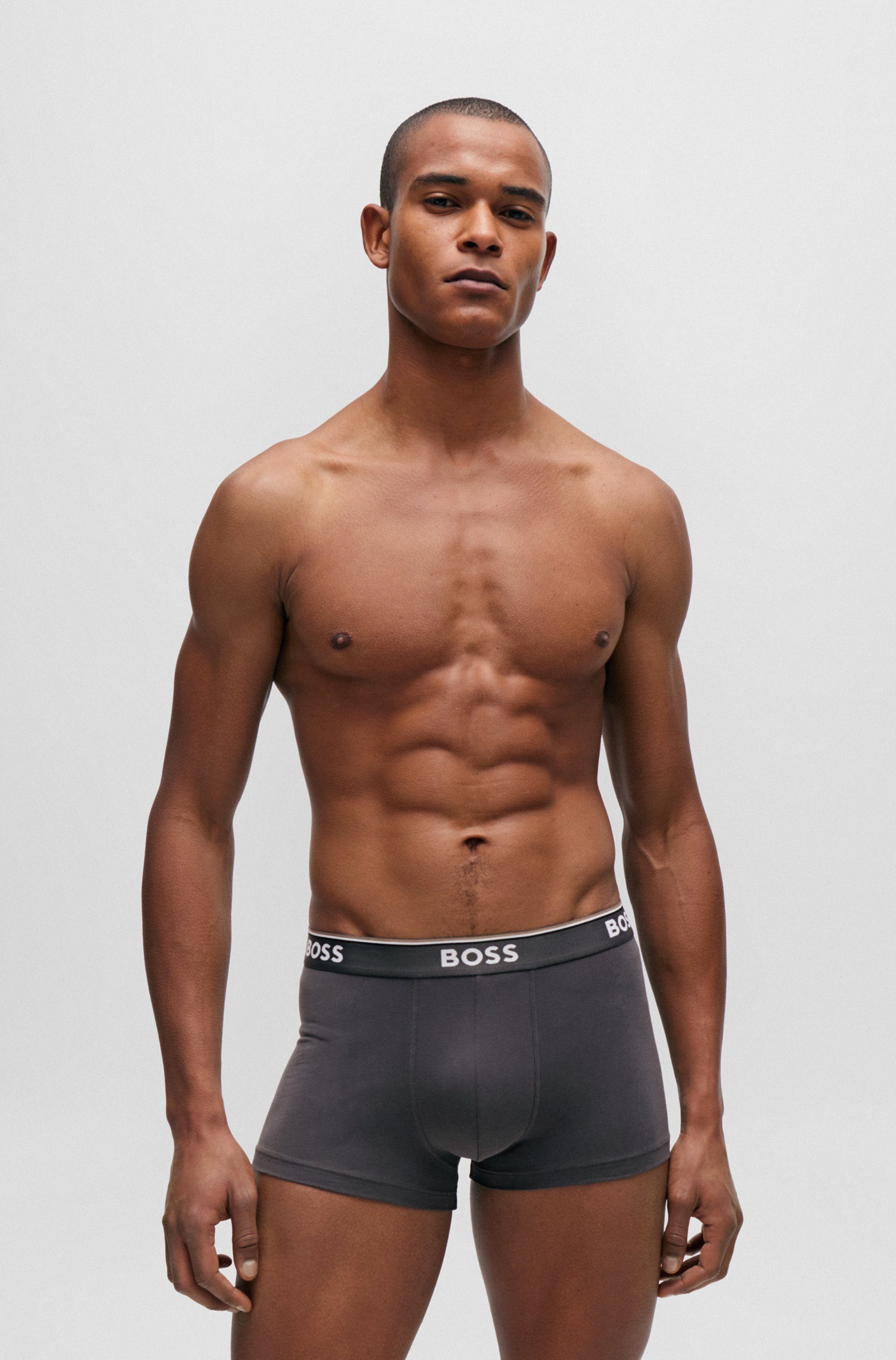 BOSS Boxershort TRUNK 3 PACK met boss opdruk op de tailleband (3 stuks)