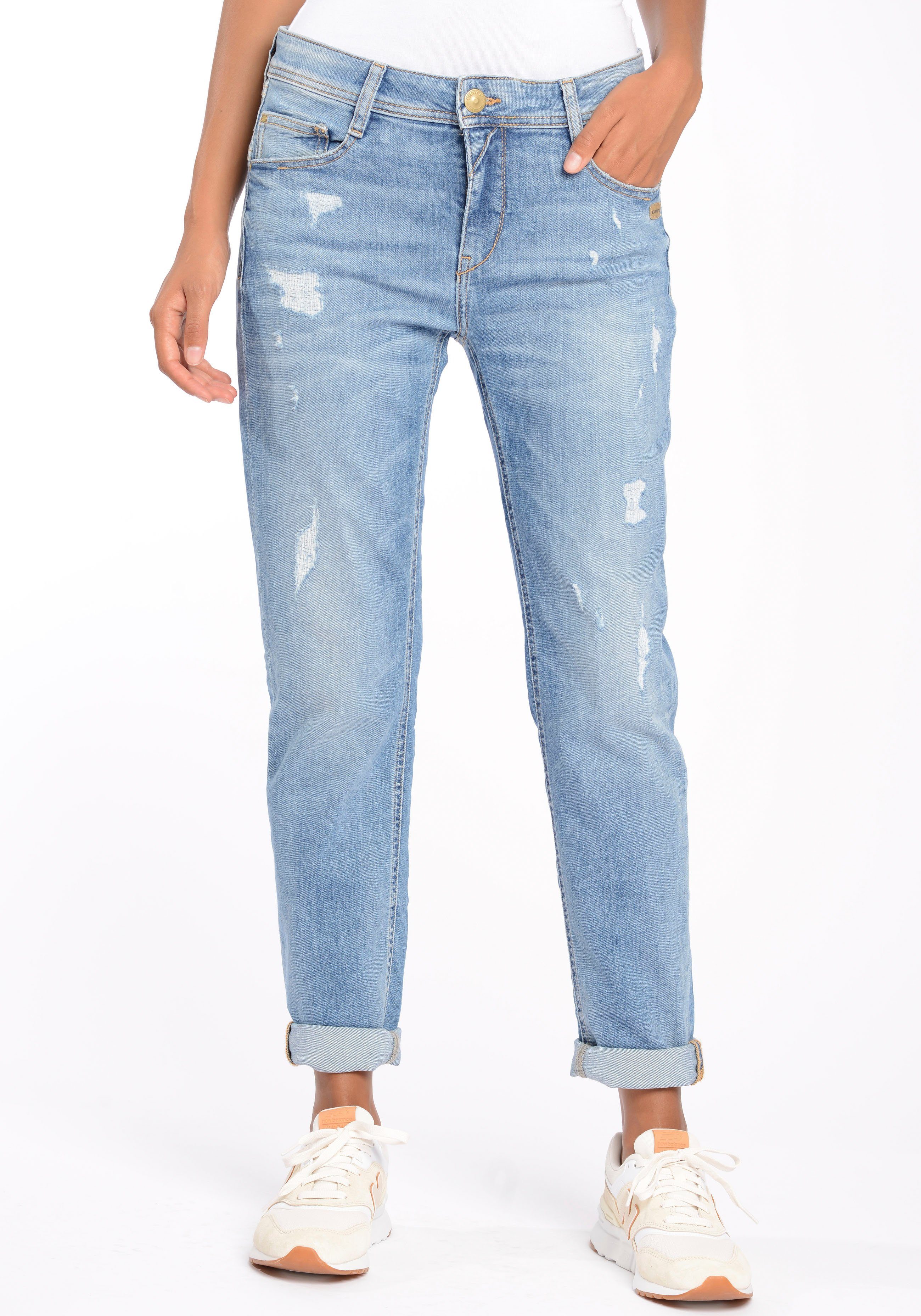 GANG Destroyed jeans 94AMELIE met destroyed-effecten