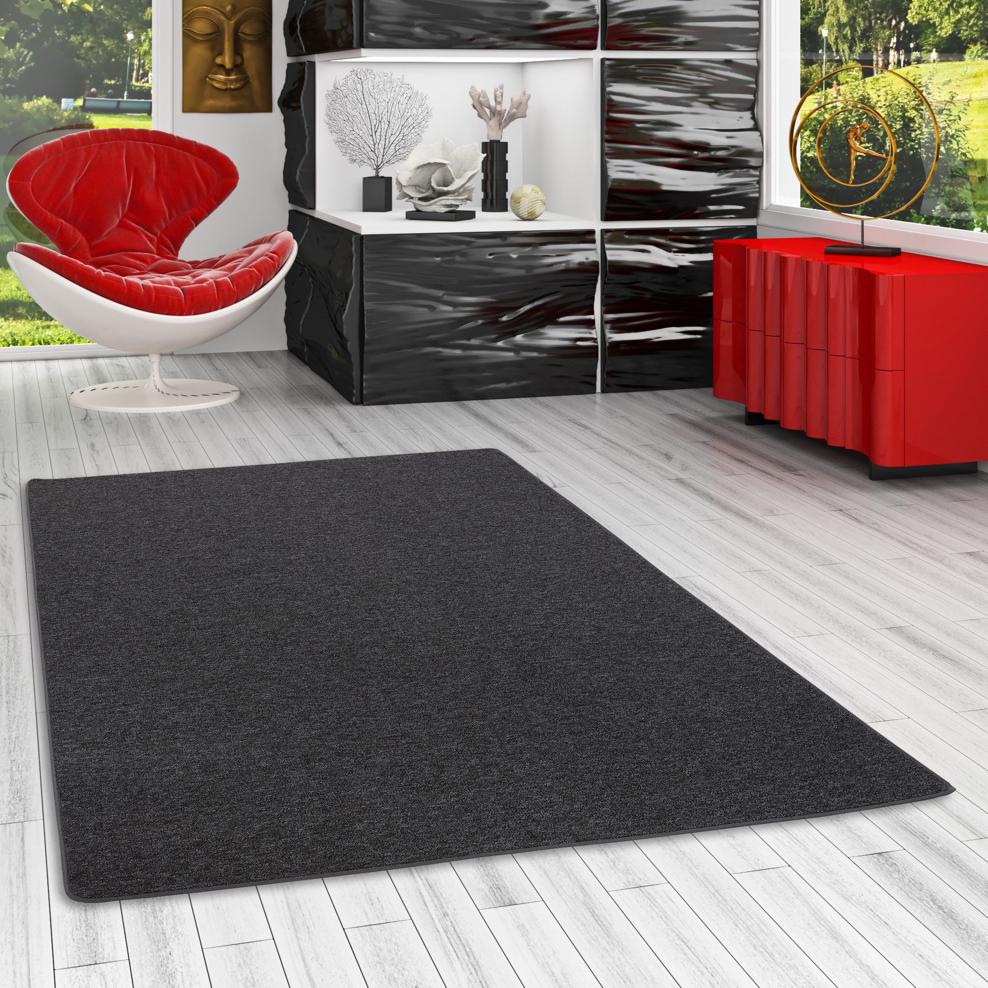 my home Vloerkleed Fortis Effen kleuren, lussen, geketteld, ook als loper, slijtvast