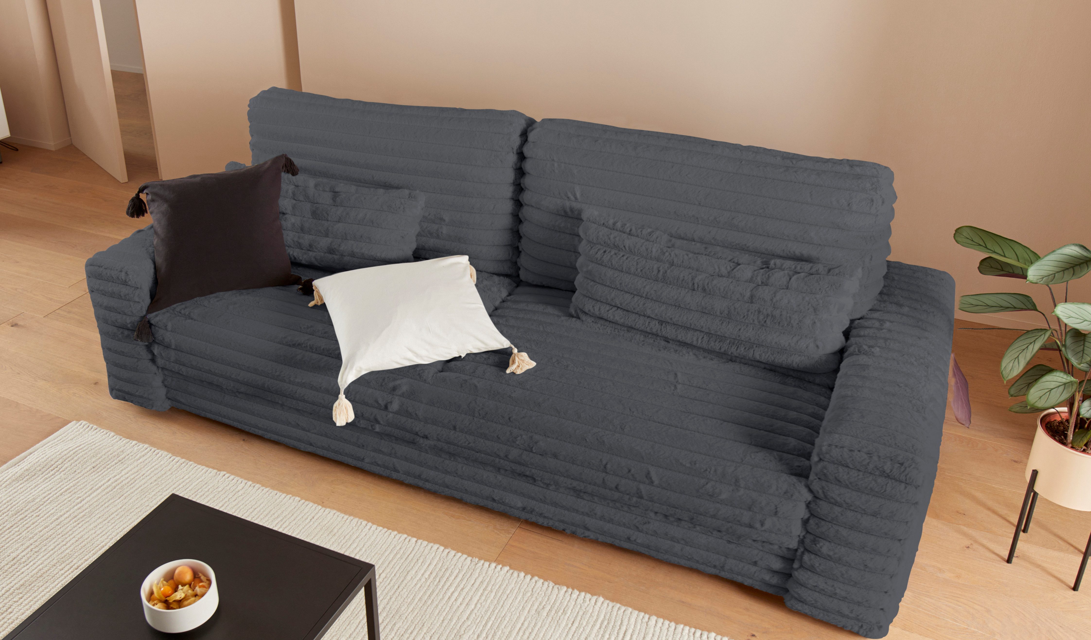 LeGer Home by Lena Gercke Slaapbank Imoga, kussen met slaapfunctie, 3-zits bank, bank met bedlade in moderne kleuren en stoffen, bedfunctie, ligoppervlak: 200x150 cm
