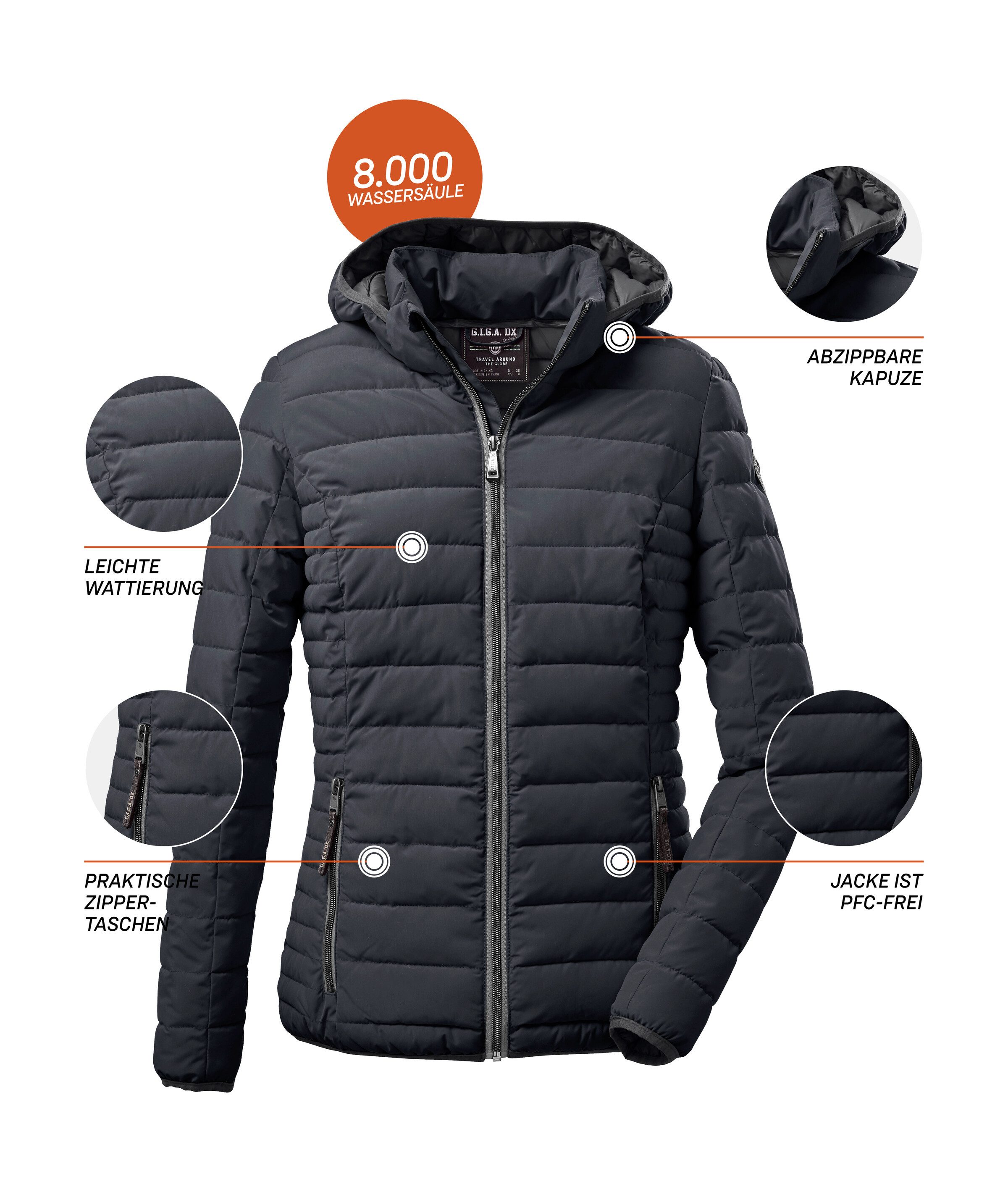 G.I.G.A. DX by killtec Gewatteerde jas Ventoso WMN Quilted JCKT D