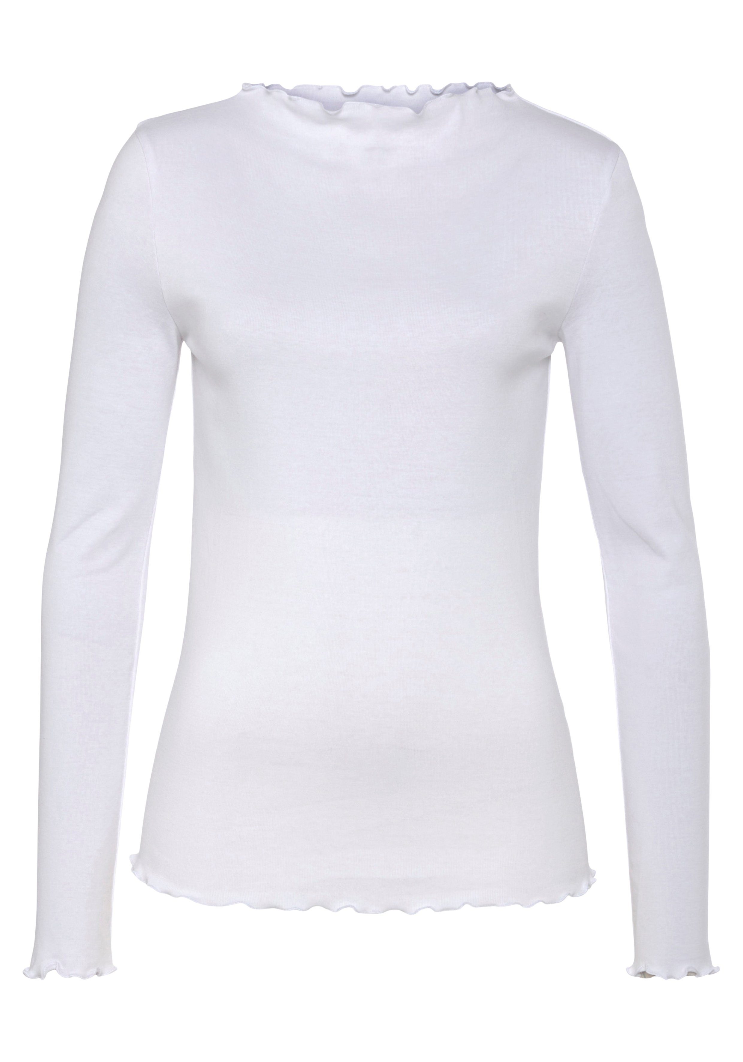Flashlights Shirt met lange mouwen zeer figuurvolgende pasvorm, gekrulde hals (set, 2-delig, 2 stuks)