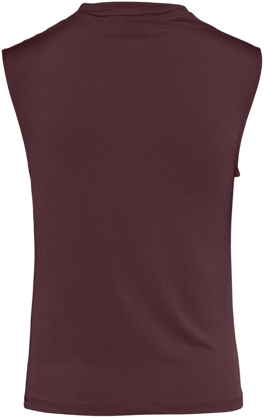 pieces Shirt met staande kraag PCMADISON SL DRAPED TOP NOOS BC