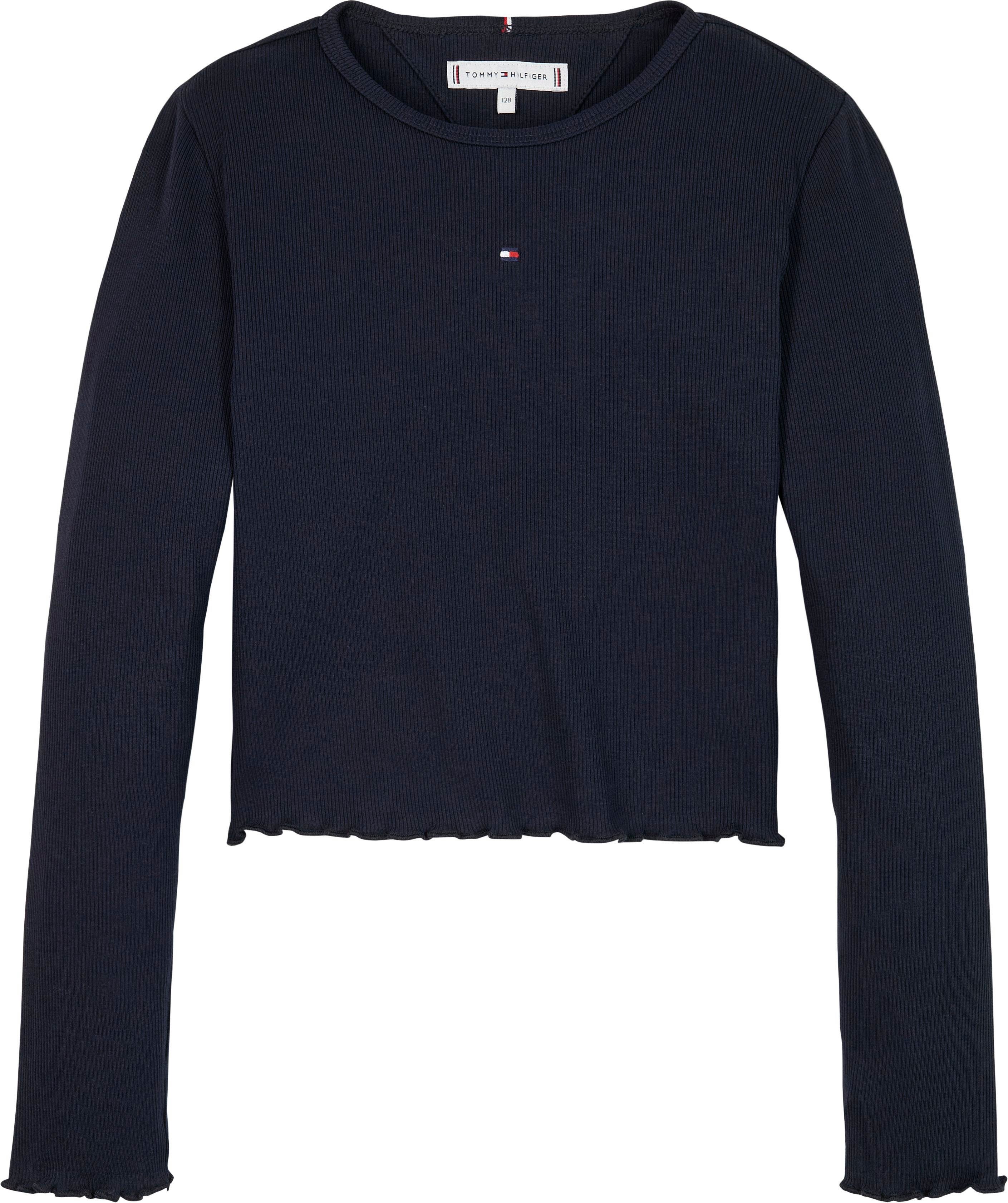 Tommy Hilfiger Shirt met lange mouwen ESSENTIAL RIB TOP L/S in lichte ribstructuur