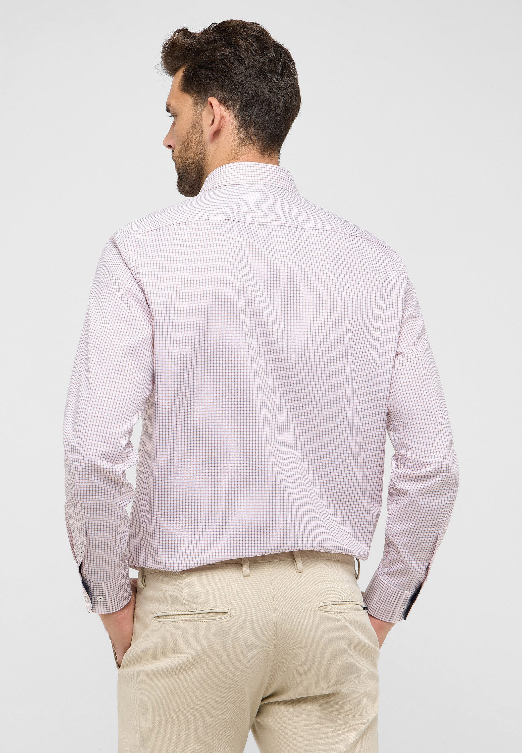 Eterna Overhemd met lange mouwen Comfort fit NON IRON (strijkvrij)