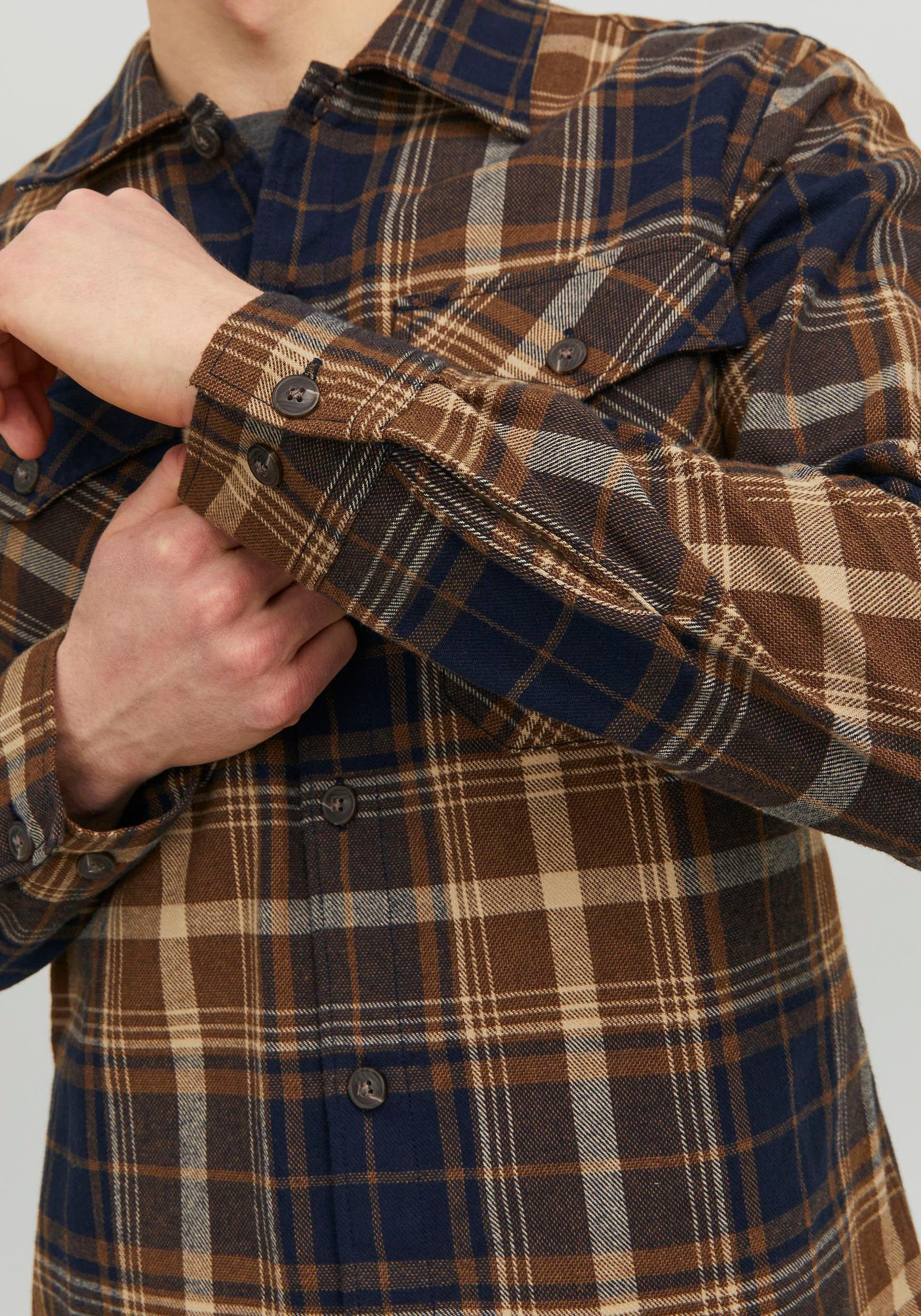 Jack & Jones Overhemd met lange mouwen JJEEDDIE OVERSHIRT LS NOOS