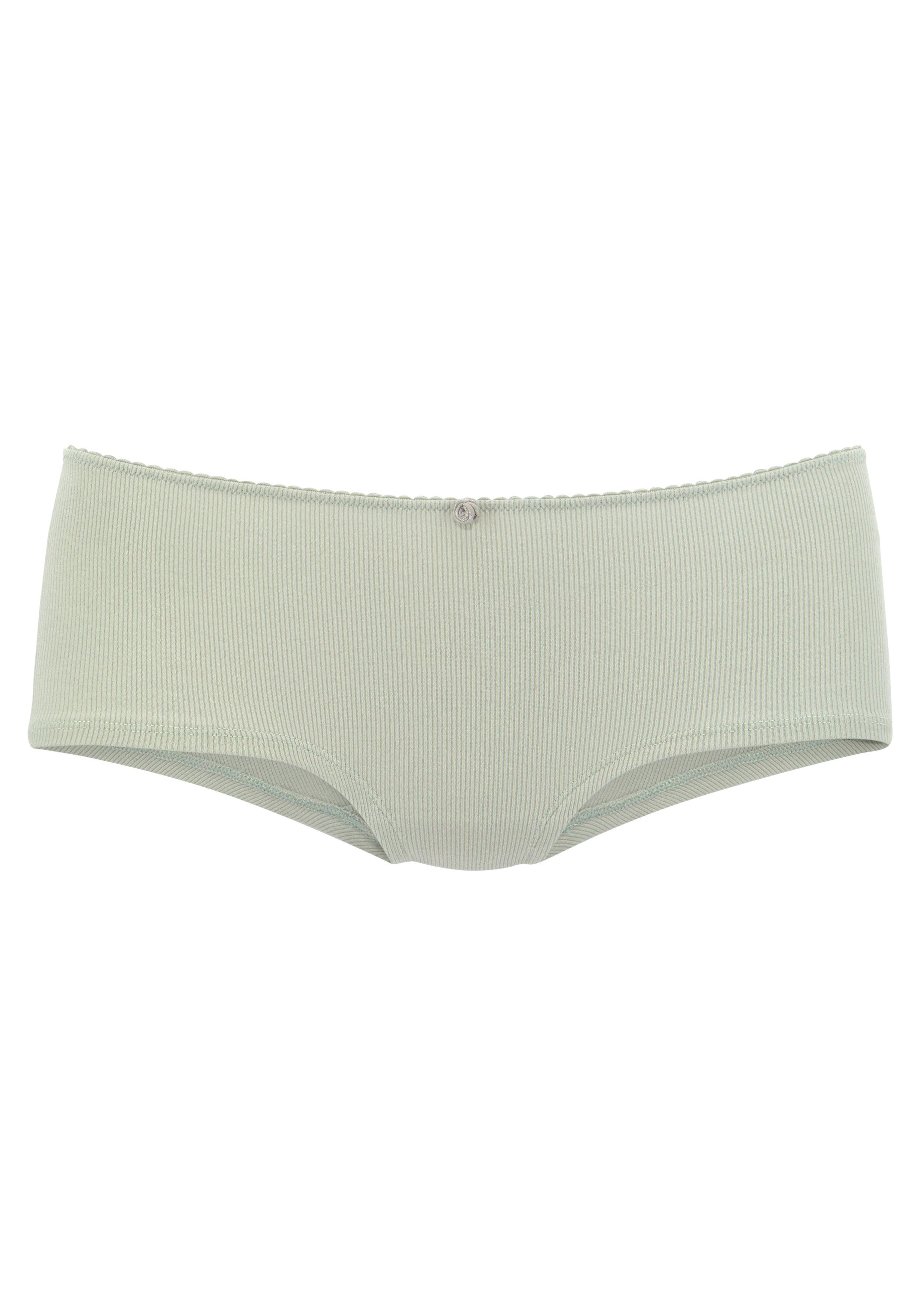 Vivance Hipster van zachte en elastische ribstof met delicate roosjes vooraan (3 stuks)