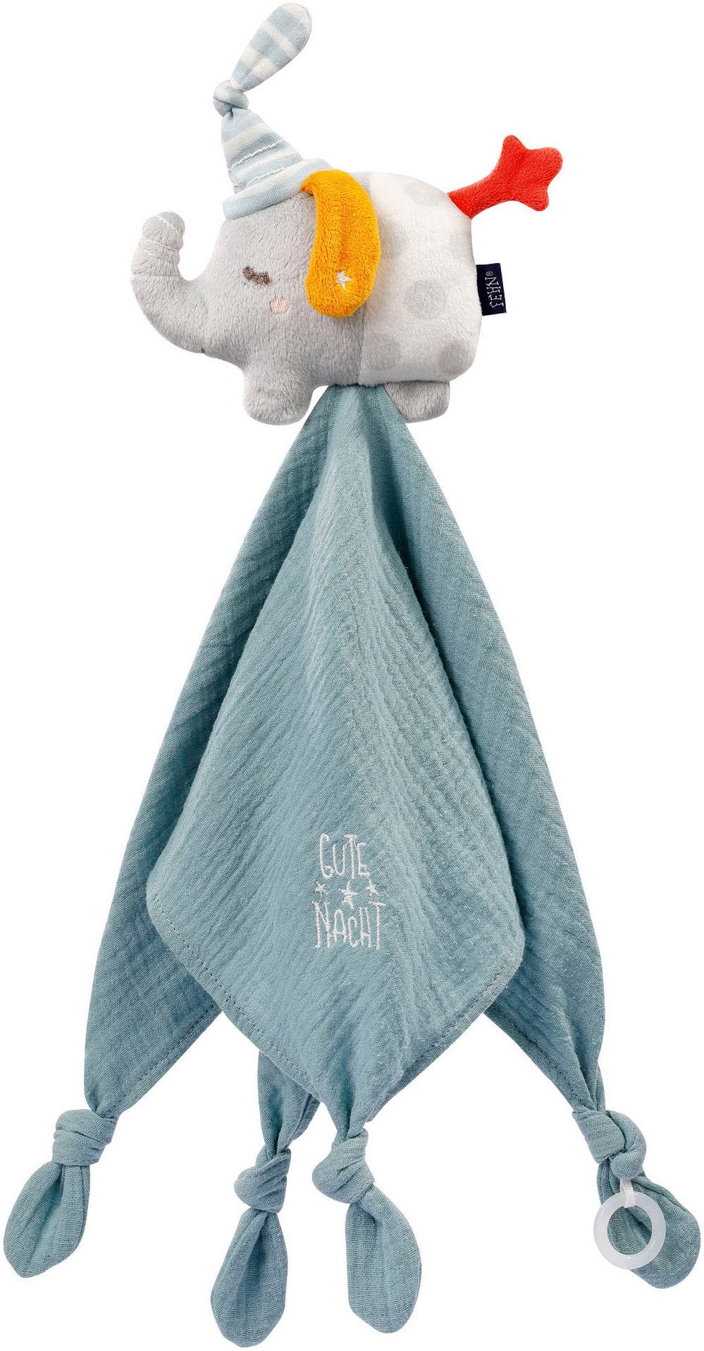 Fehn Knuffeldoekje Welterusten, knuffeldoekje olifant