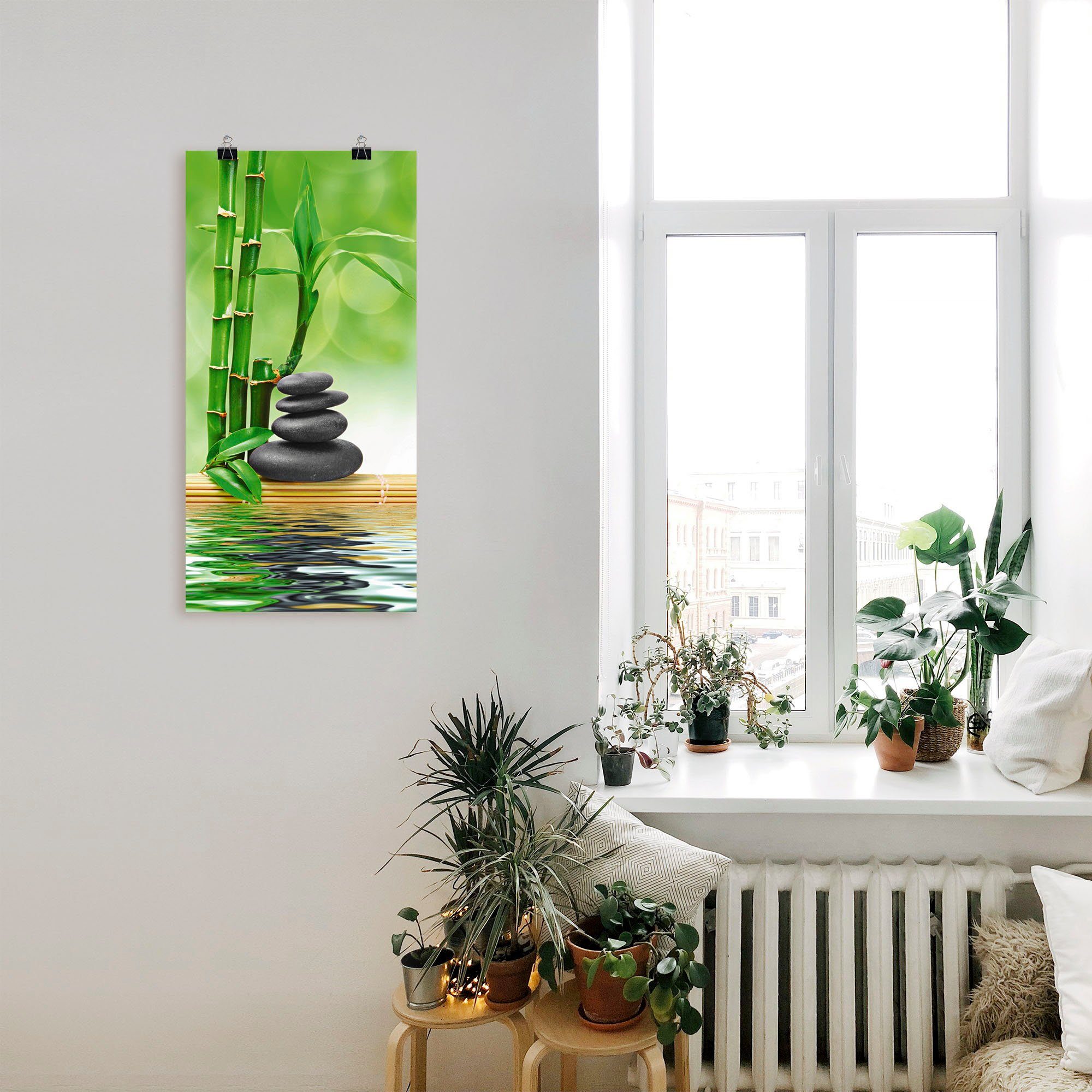 Artland Artprint Spa concept zen basaltstenen als artprint op linnen, poster, muursticker in verschillende maten