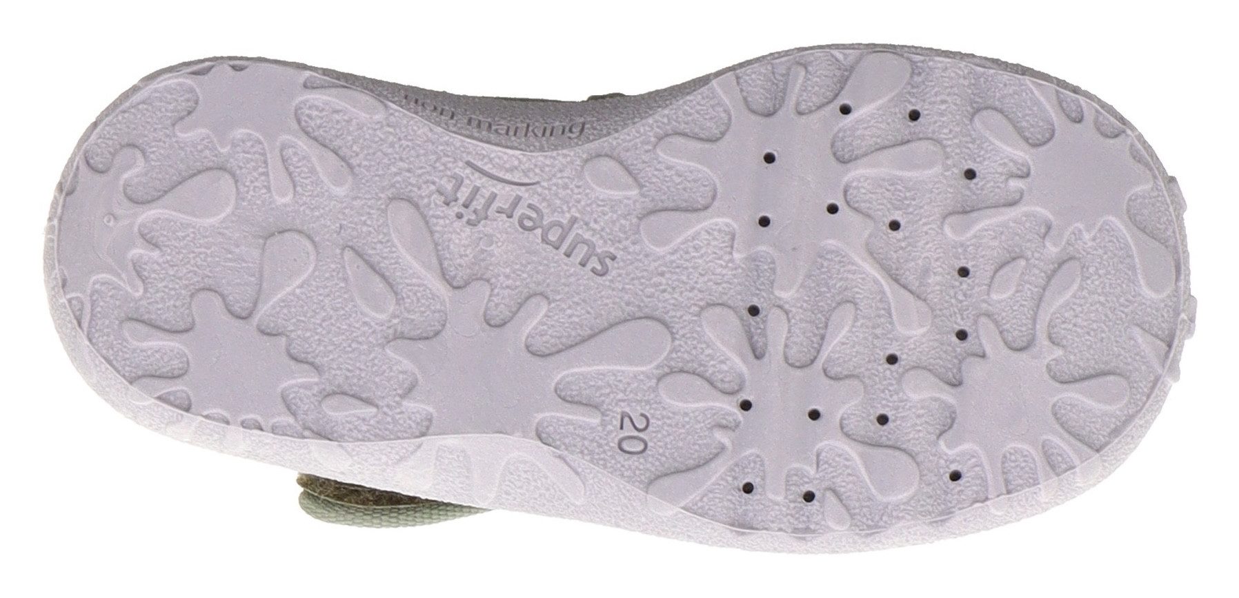 Superfit Pantoffels SPOTTY WMS: middel Ballerina met klittenbandsluiting, maat sjabloon om te downloaden