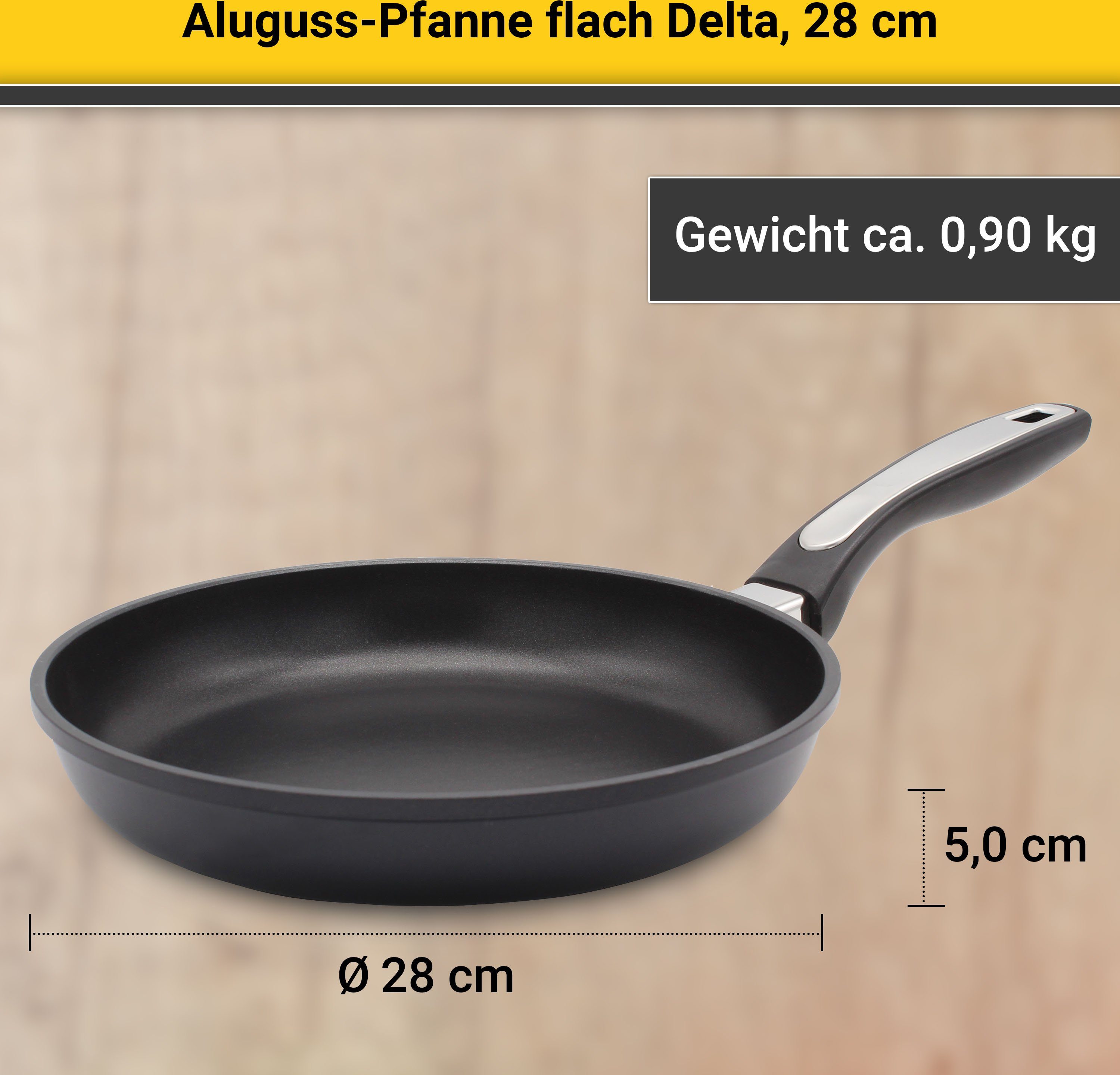 Krüger Koekenpan Gietaluminium koekenpan plat delta (1-delig)