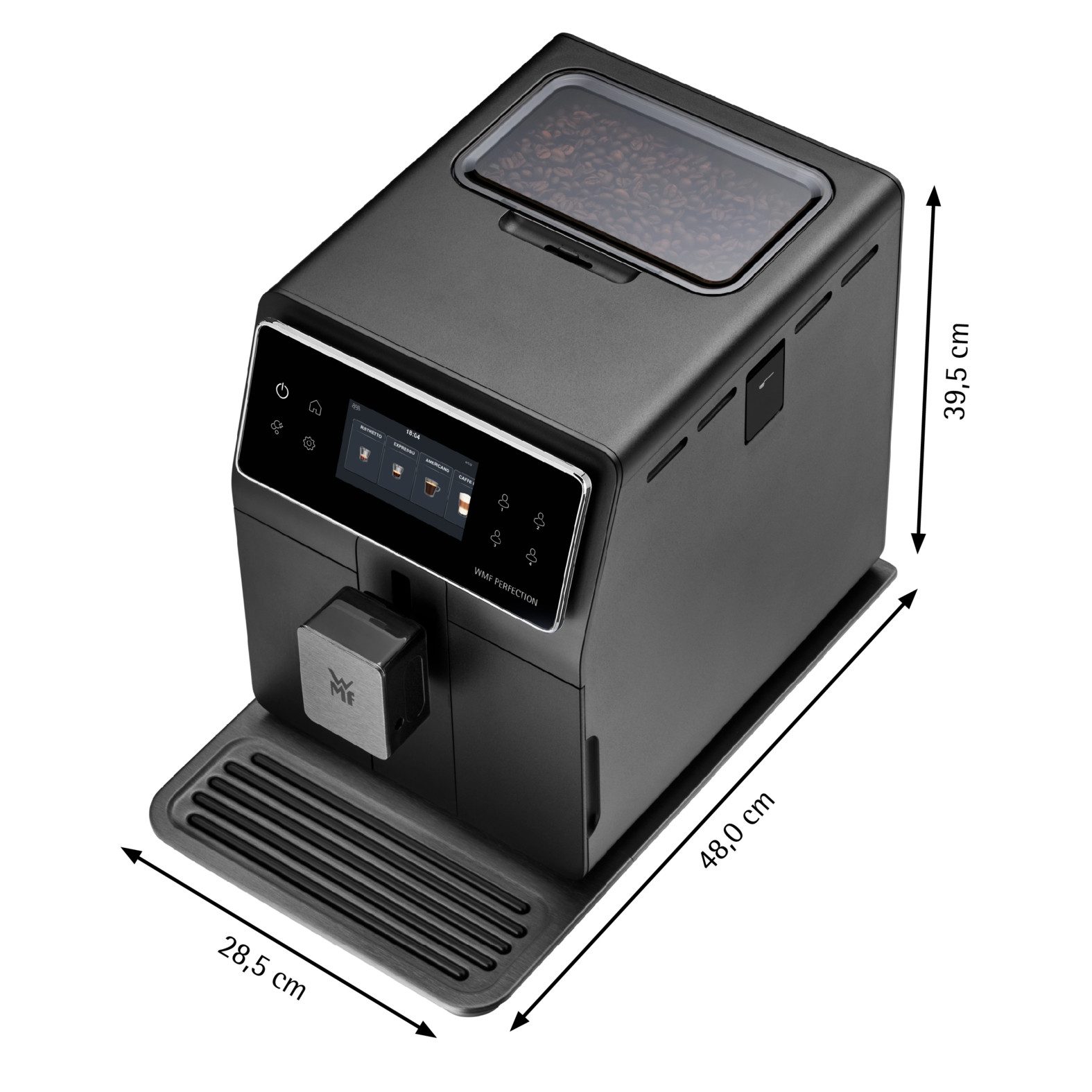 WMF Volautomatisch koffiezetapparaat Perfection 740 CP820810, intuïtieve gebruikersinterface, perfecte melkschuim, zelfreinigend