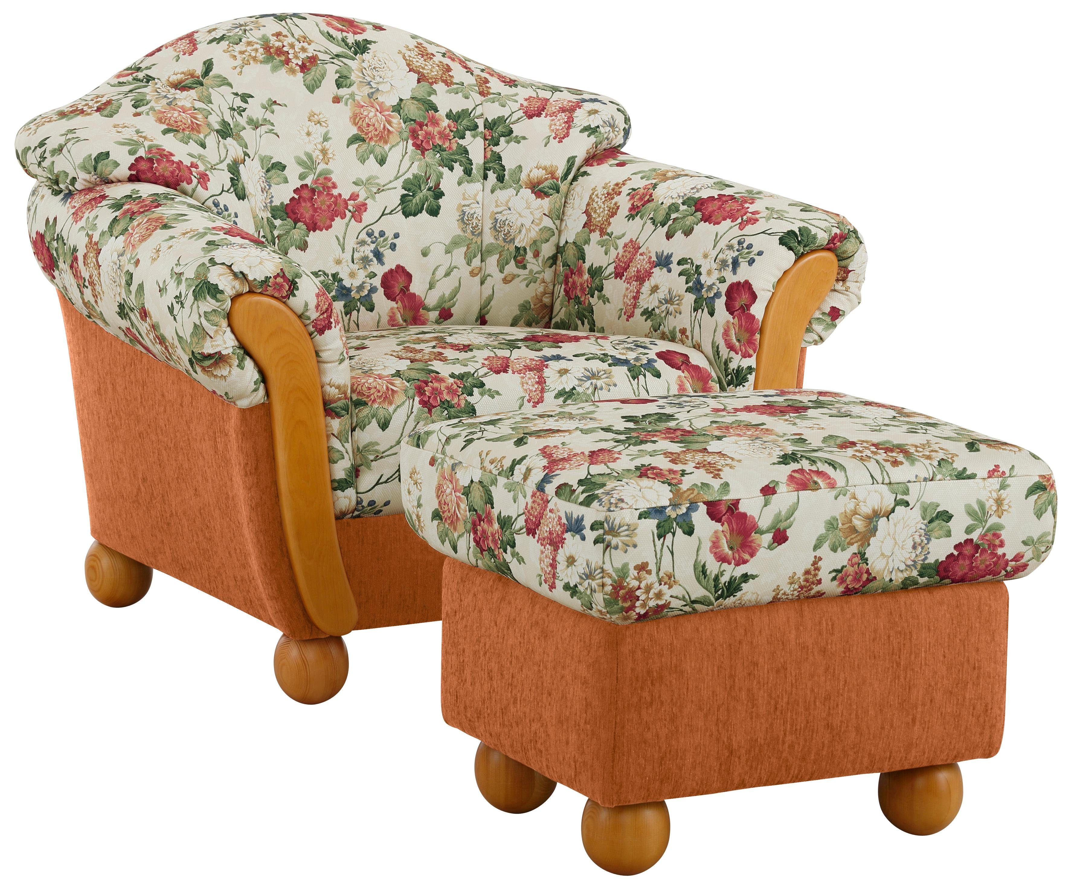 Home affaire Fauteuil Milano, bequemer Loungesessel im Landhaus-Stil (set)