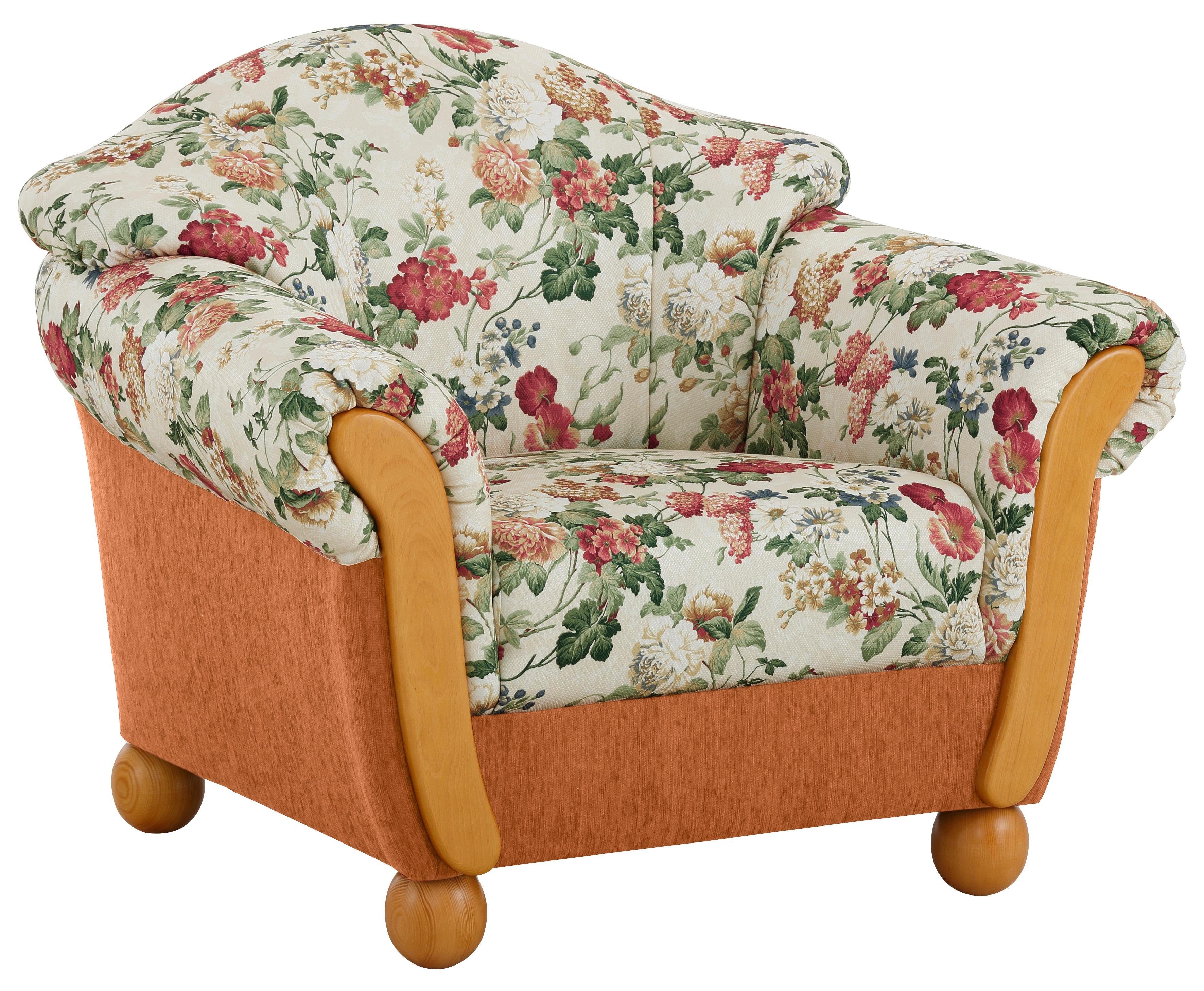 Home affaire Fauteuil Milano, lounge fauteuil (set) fauteuils maat Chenille / Paradise oranje