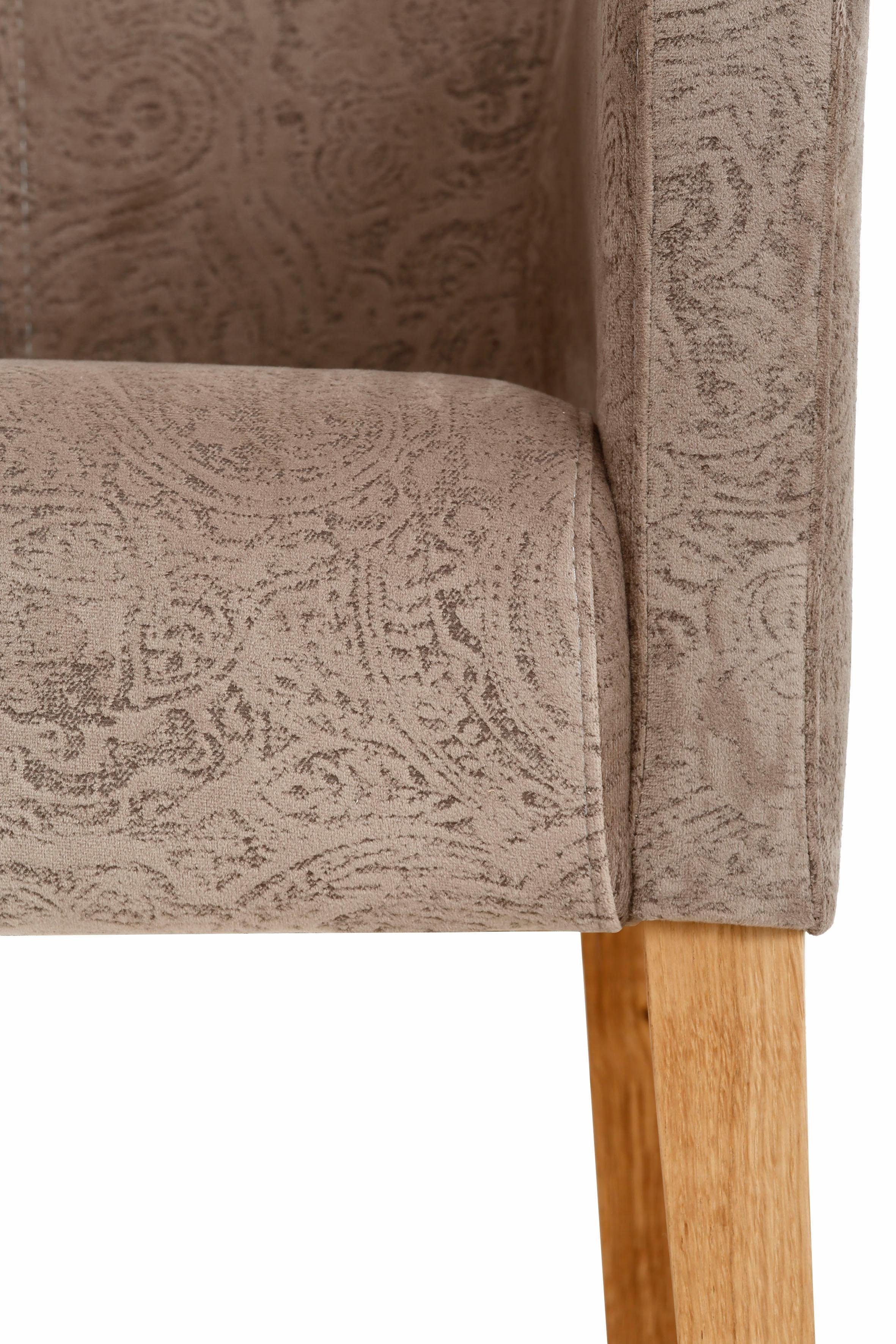Home affaire Stoel met armleuningen King BESTSELLER! Eetkamerstoel met comfortabele bekleding, eetkamerstoel met armleuningen
