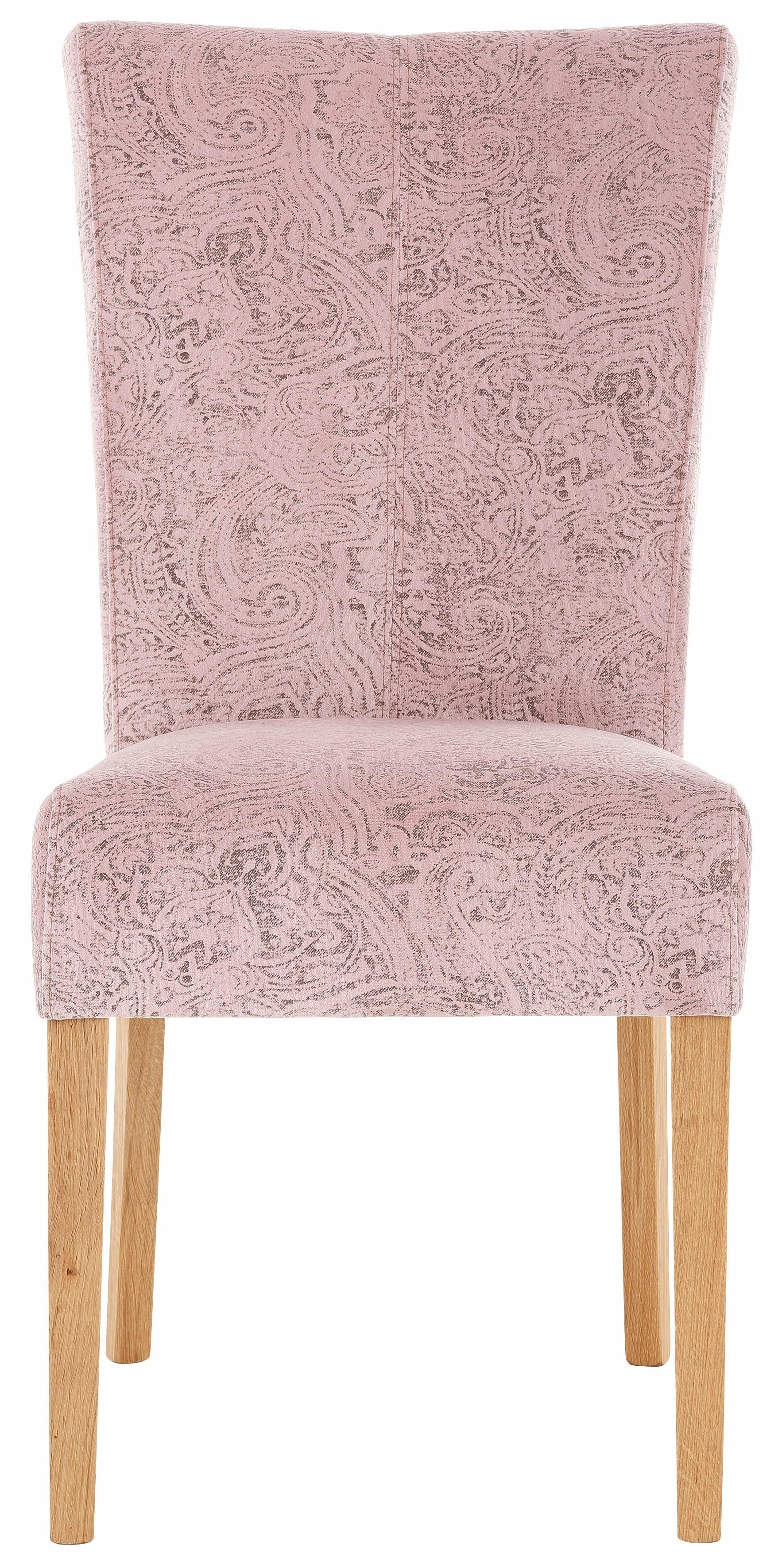 Home affaire Eetkamerstoel Queen Polsterstoel BESTSELLER verschillende type bekleding, massief houten onderstel (set)