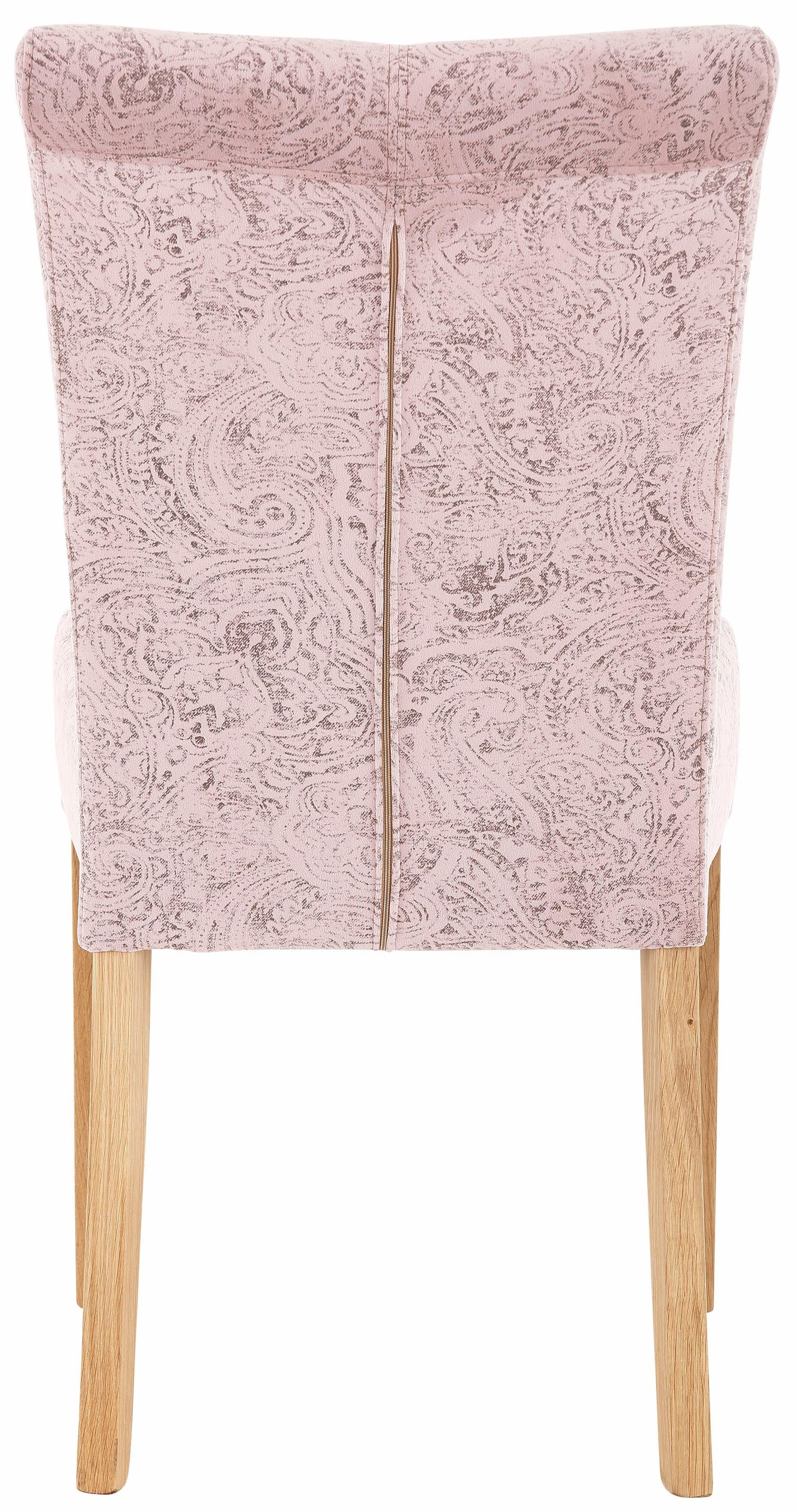 Home affaire Eetkamerstoel Queen Polsterstoel BESTSELLER verschillende type bekleding, massief houten onderstel (set)