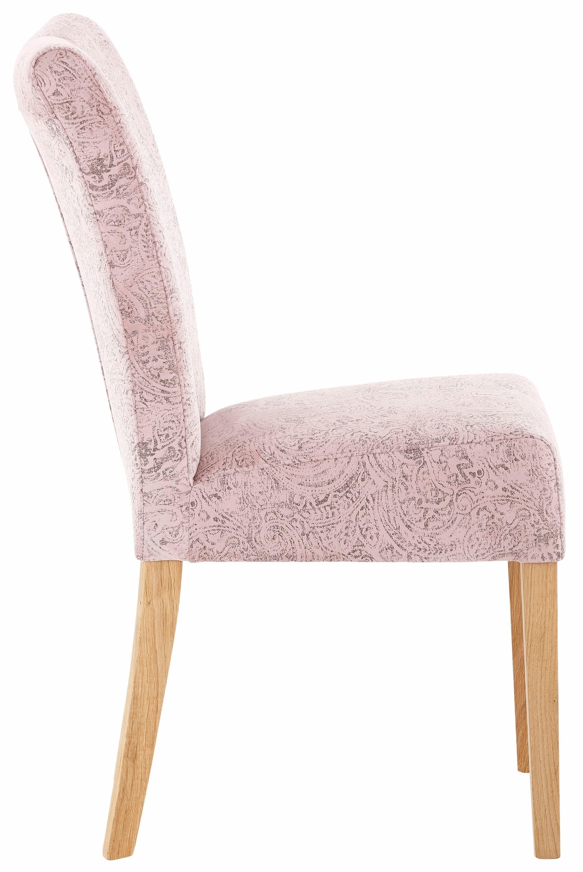 Home affaire Eetkamerstoel Queen Polsterstoel BESTSELLER verschillende type bekleding, massief houten onderstel (set)
