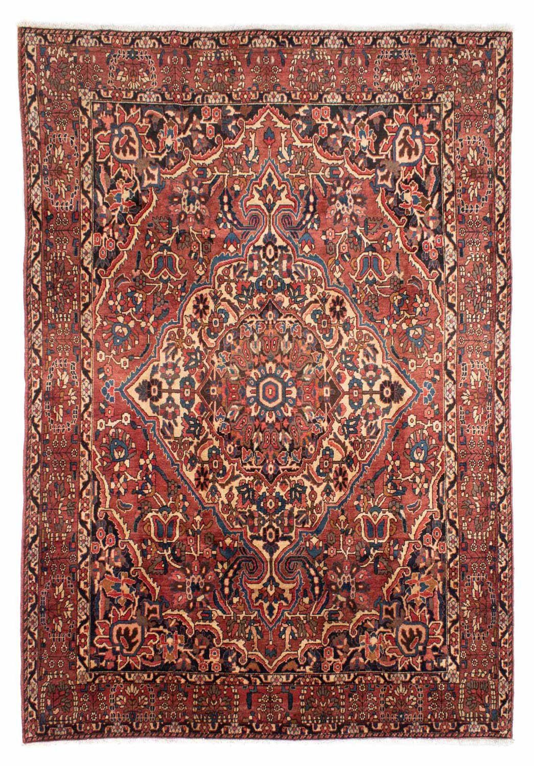 morgenland Wollen kleed Bachtiar medaillon rosso chiaro 312 x 213 cm Uniek exemplaar met certificaat