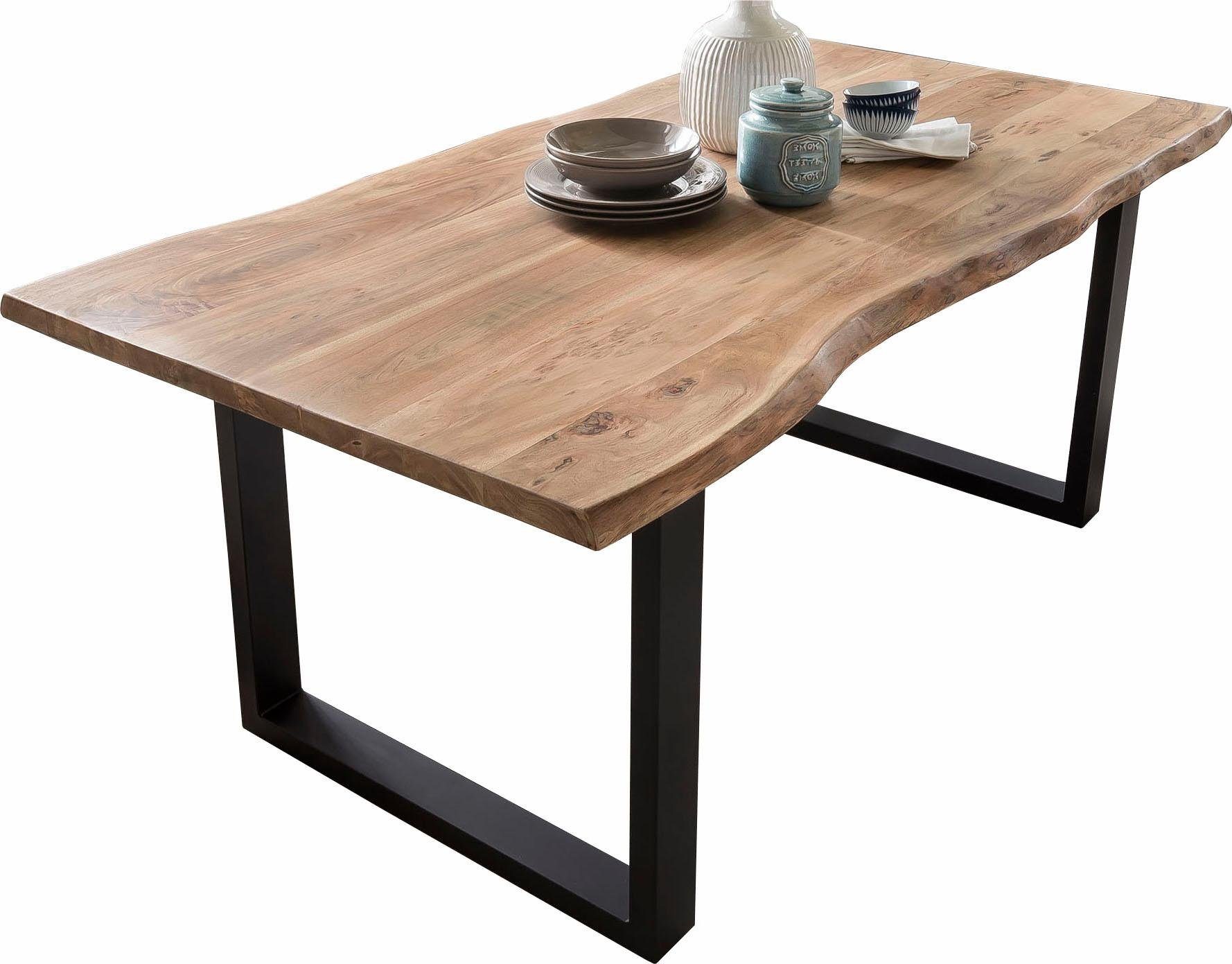 Home affaire Eettafel Manhattan met echte boomrand