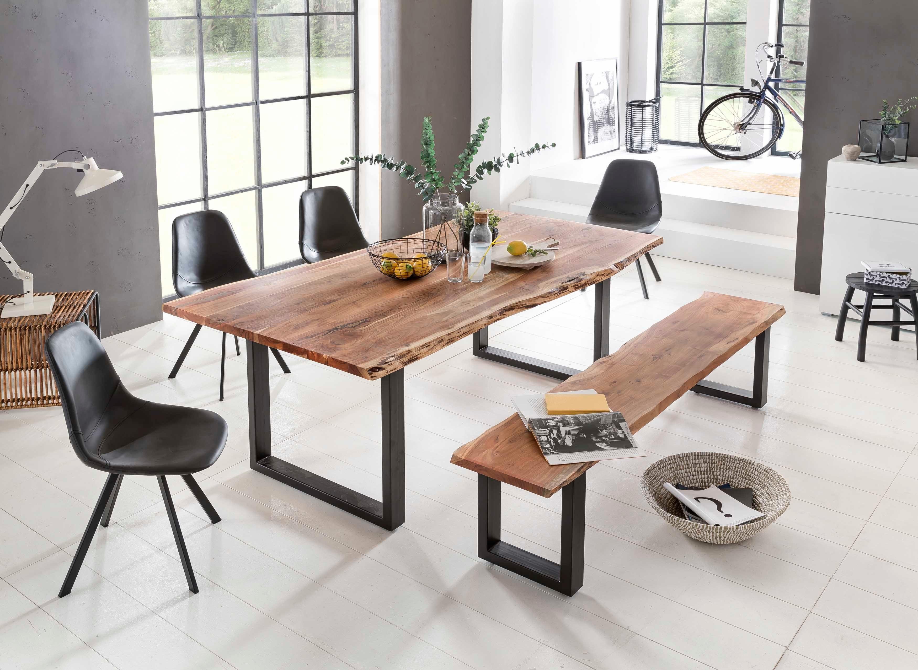 Premium collection by Home affaire Eettafel Manhattan met echte boomrand