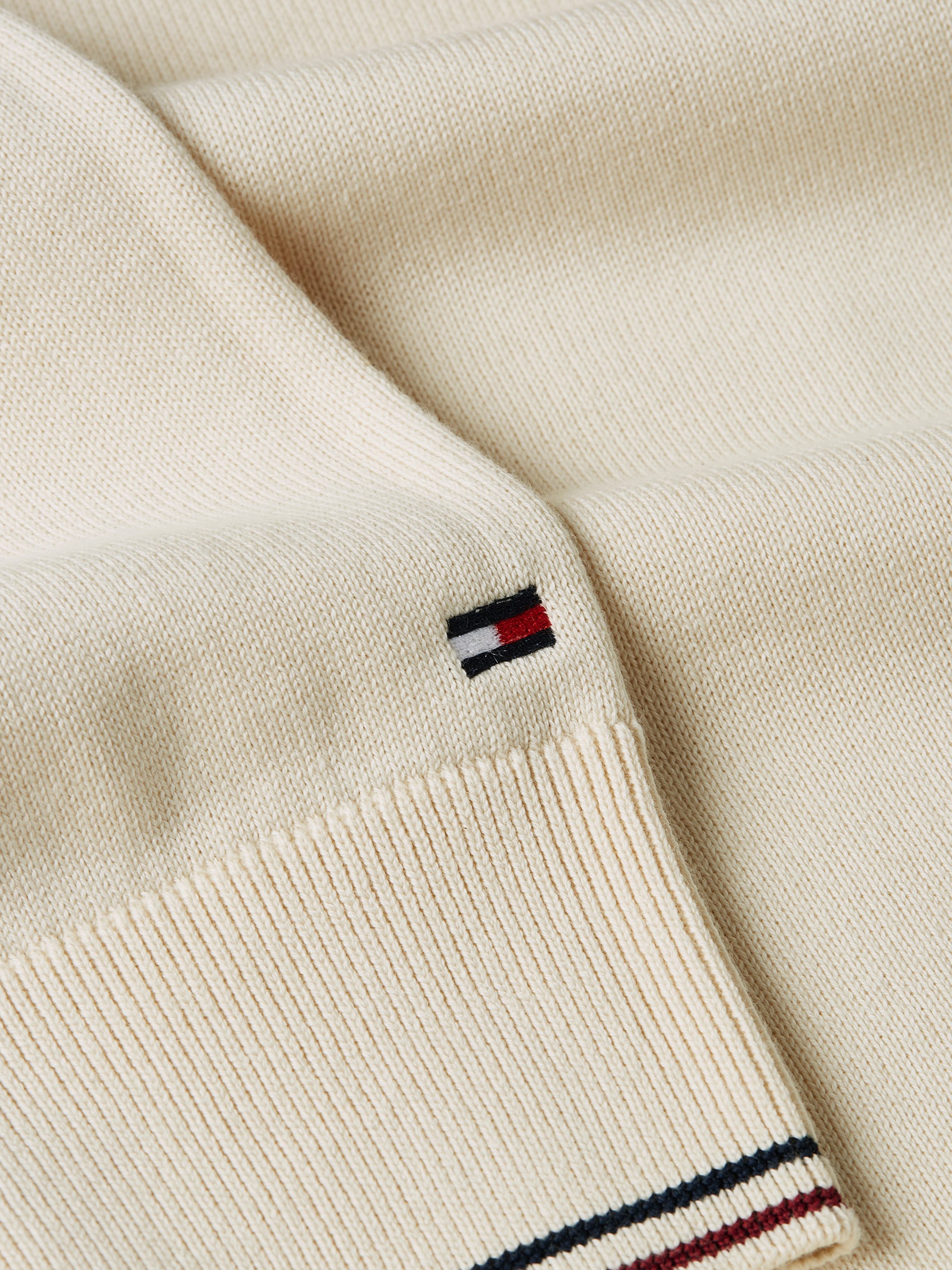 Tommy Hilfiger Trui met ronde hals RWB COTTON CREW NECK kleuraccenten in tommy kleuren