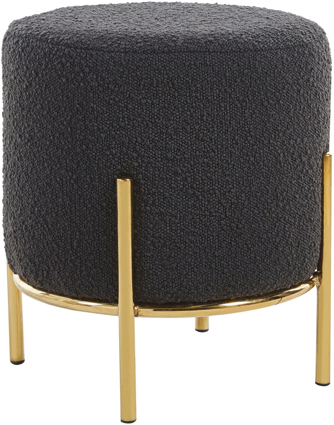 SalesFever Hocker met designframe van goudkleurig metaal
