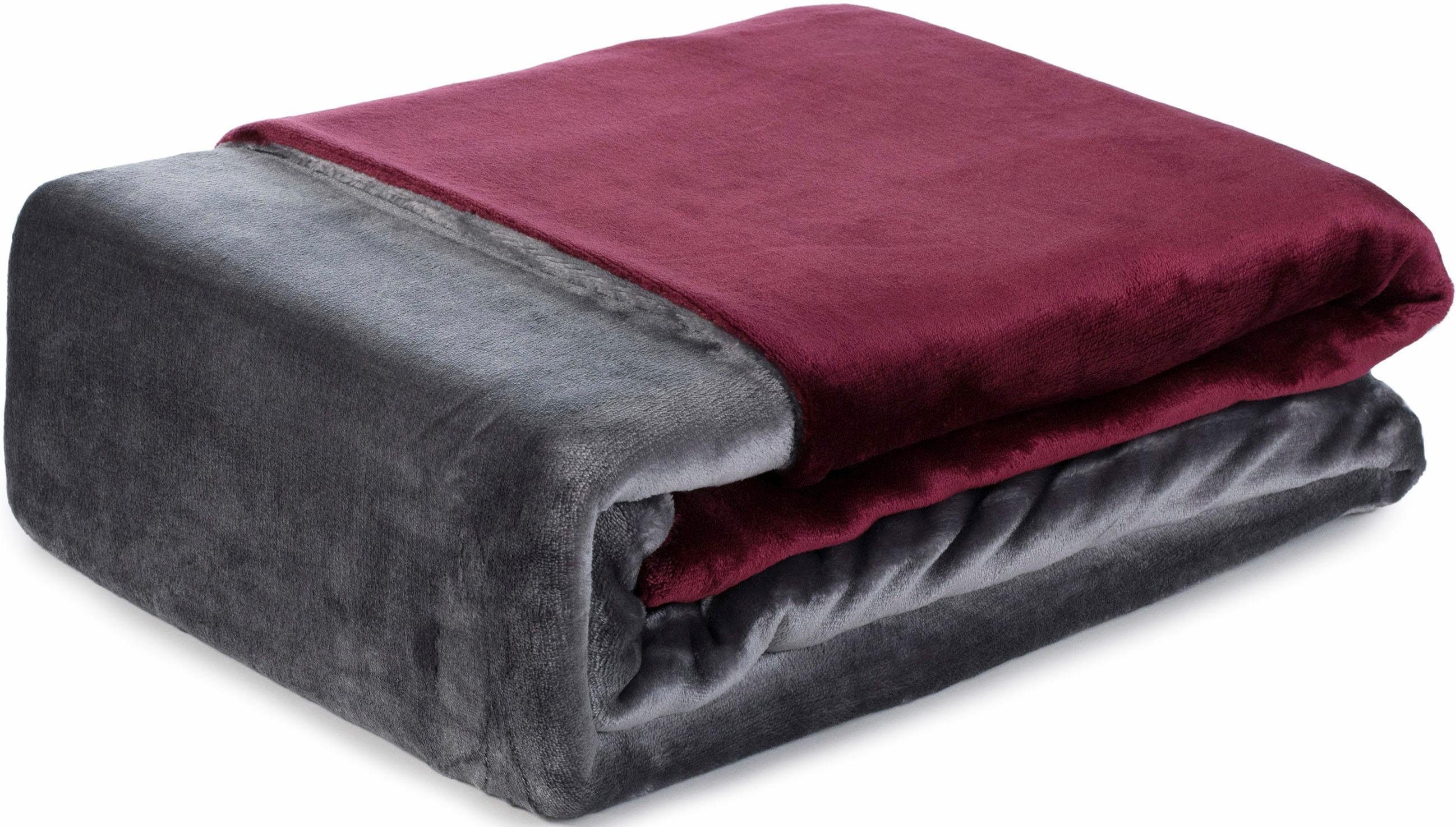 Gözze Tweezijdig te gebruiken overtrekset Superpluis in mt. 135x200 of 155x220 cm Fleece behaaglijk warm in de winter, dekbedovertrek met reversible-look (2-delig)
