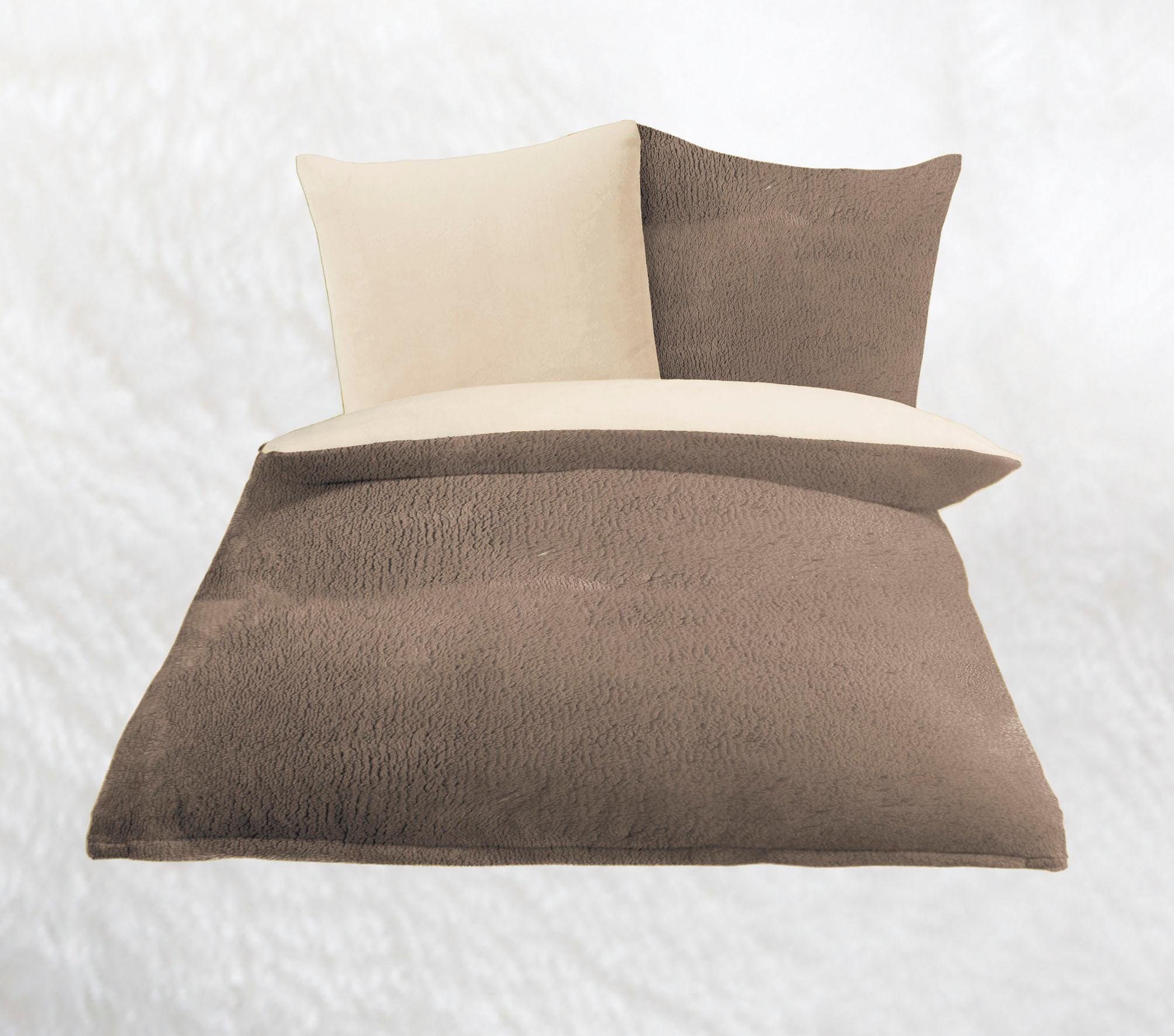 Gözze Tweezijdig te gebruiken overtrekset Superpluis in mt. 135x200 of 155x220 cm Fleece behaaglijk warm in de winter, dekbedovertrek met