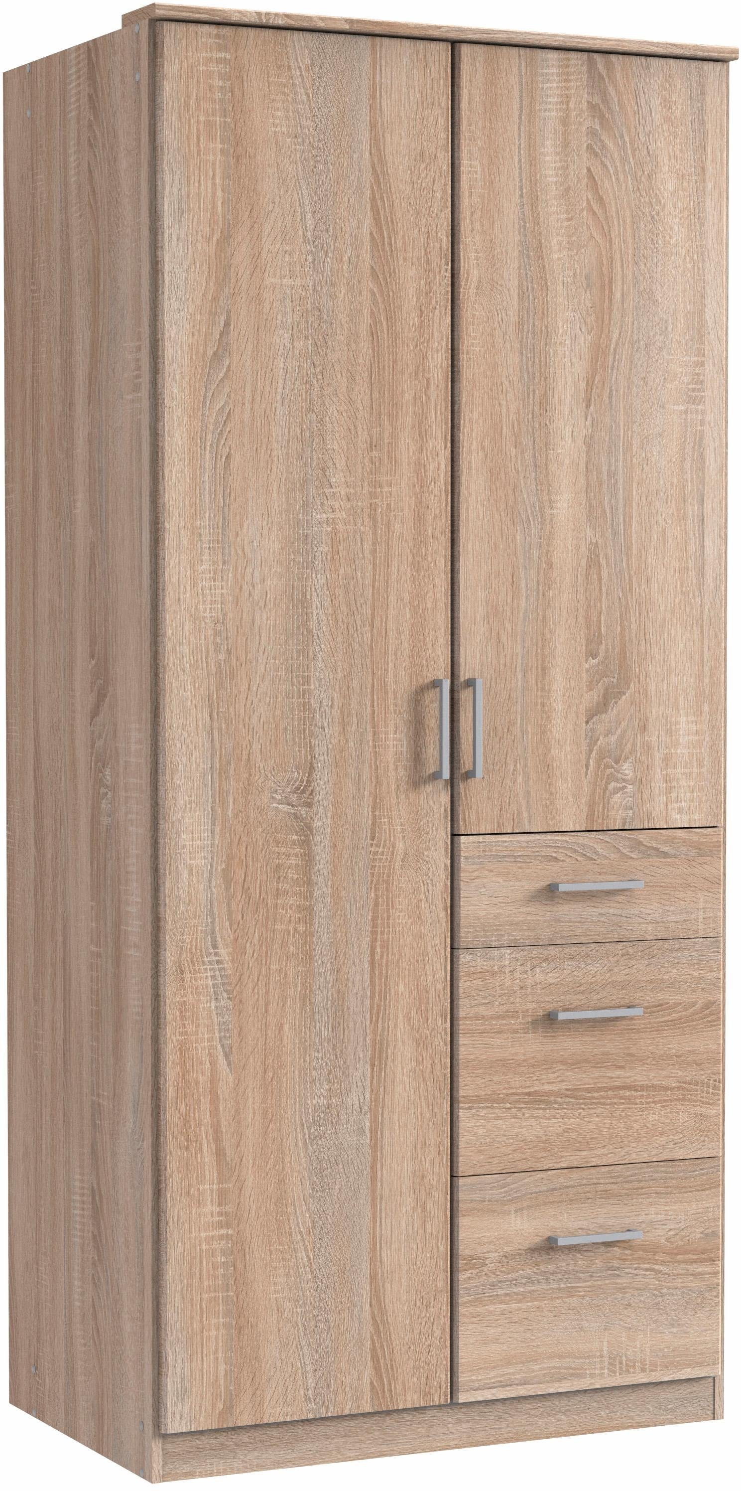 Wimex Kledingkast Click zonder spiegel kledingkasten maat 90 cm x 199 cm x 58 cm beige
