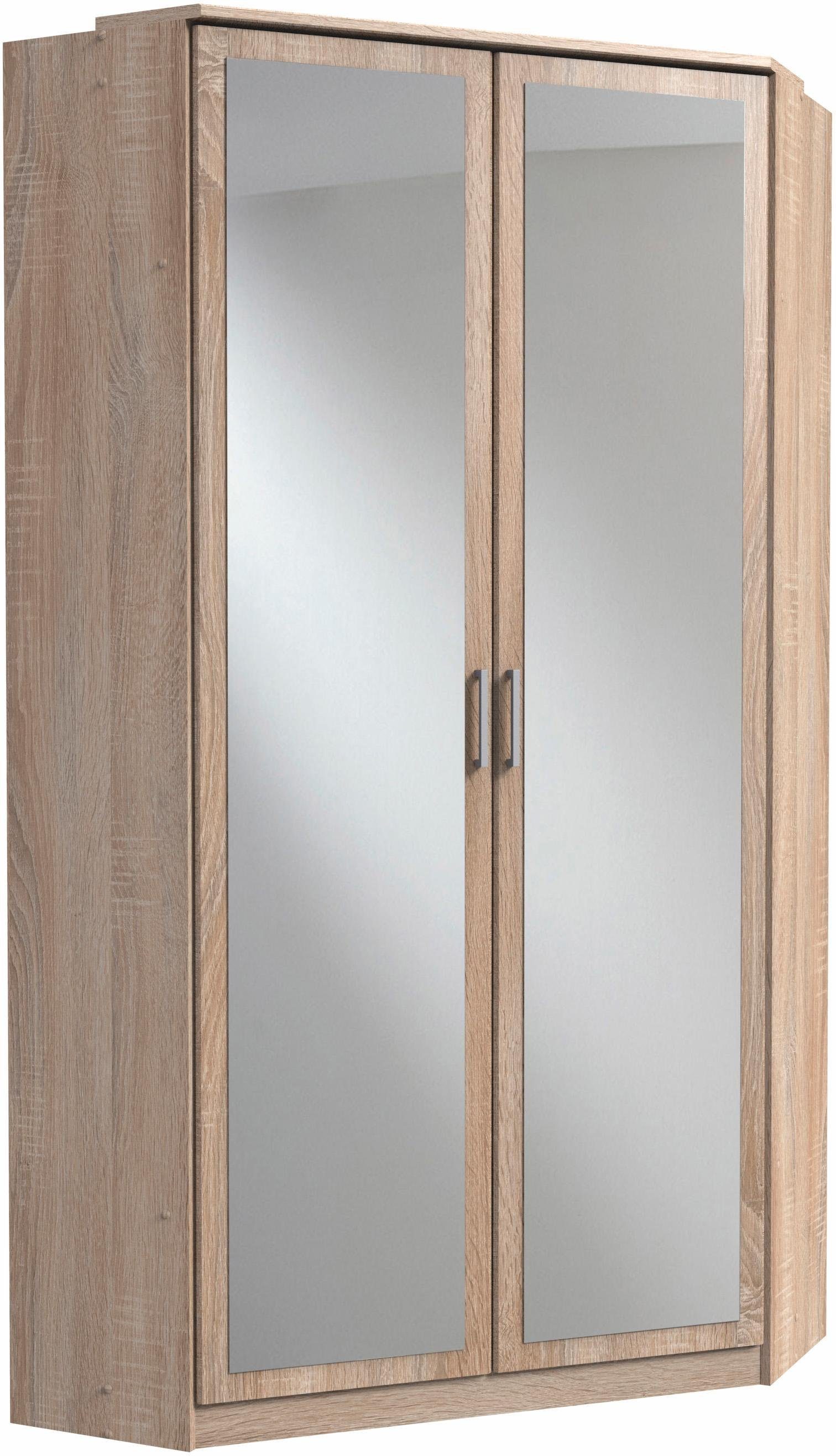 Wimex Hoekkledingkast Click met 2 spiegeldeuren hoekkasten beige