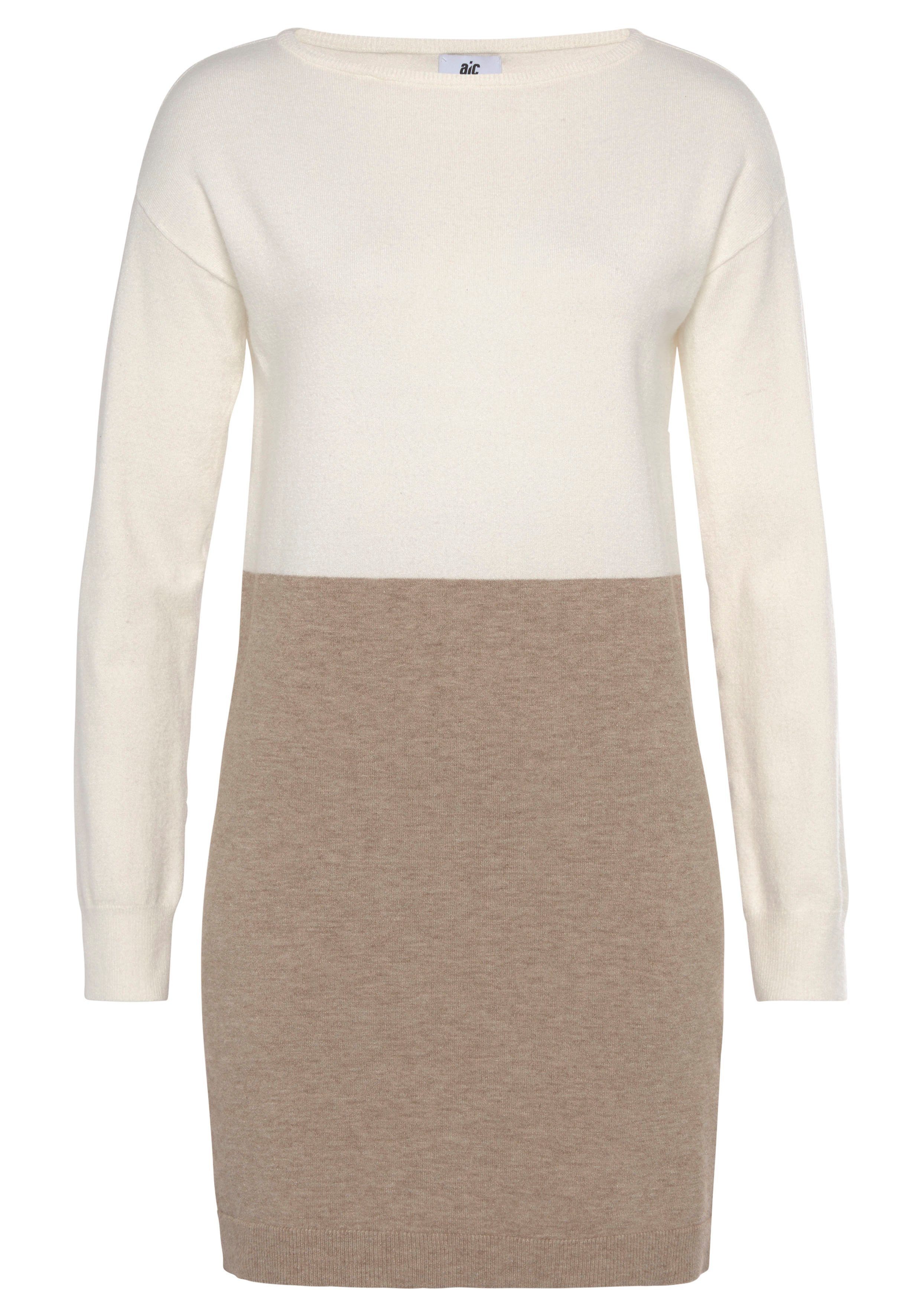 AJC Gebreide jurk knie-vrij, casual, van viscose, polyamide en polyester, langarm