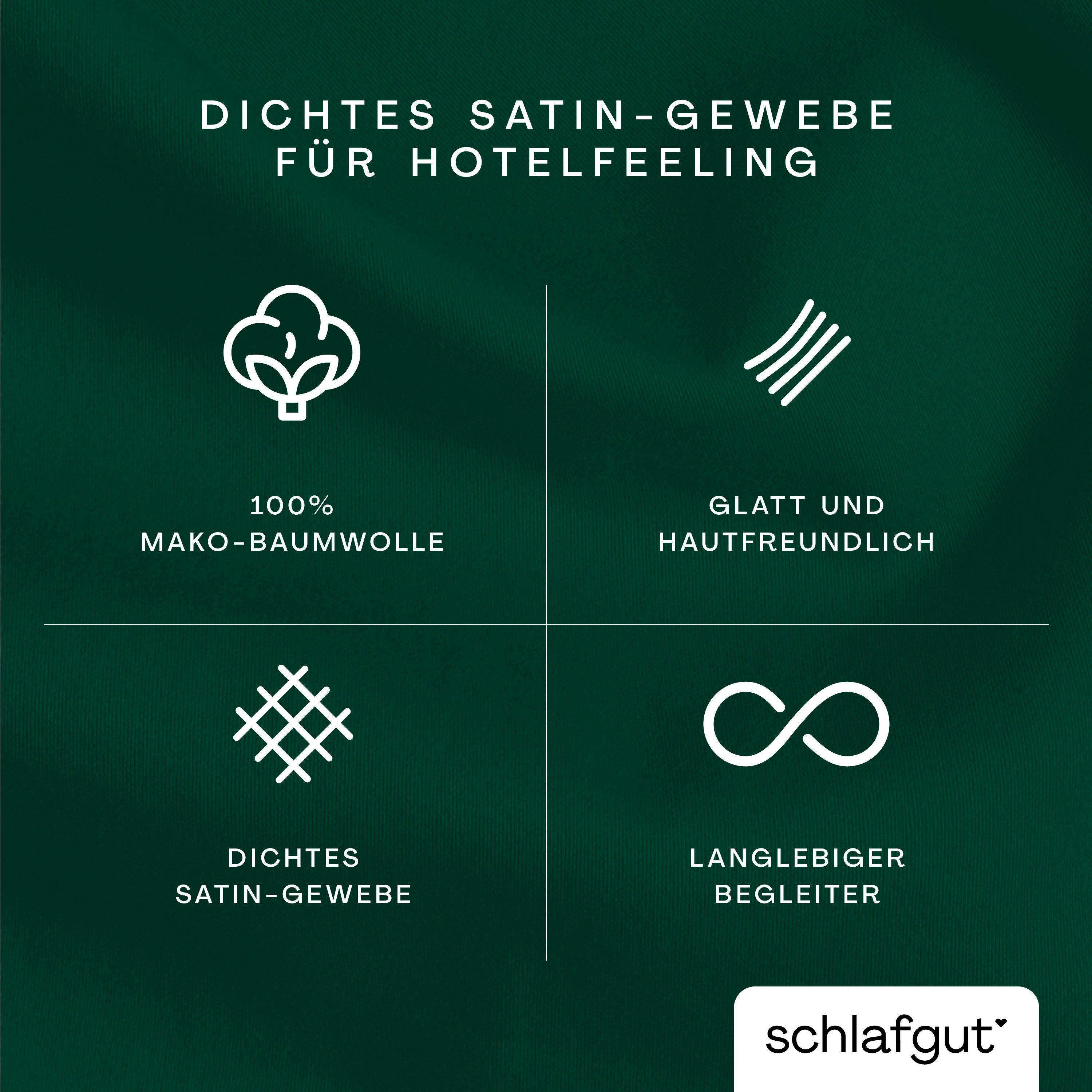 Schlafgut Dekbedovertrek Woven Satin bijzonder dicht geweven, mix & match: bijpassende kussenhoes verkrijgbaar (1 stuk)