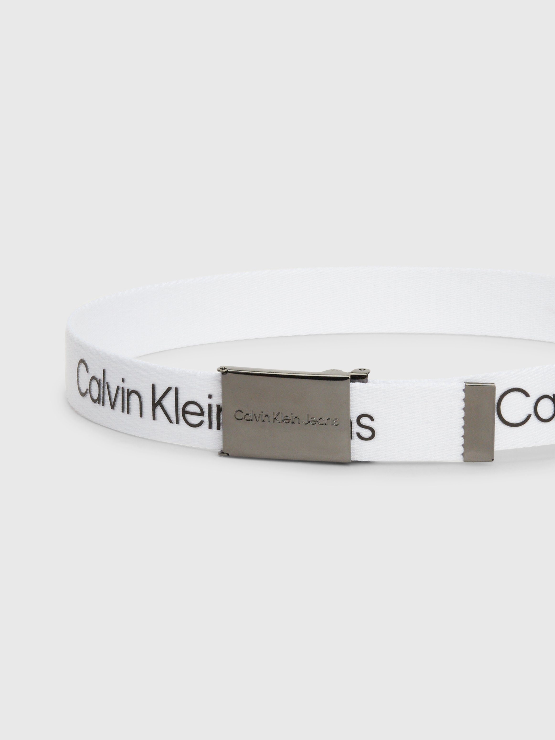 Calvin Klein Koppelriem CANVAS LOGO METALLIC BUCKLE BELT