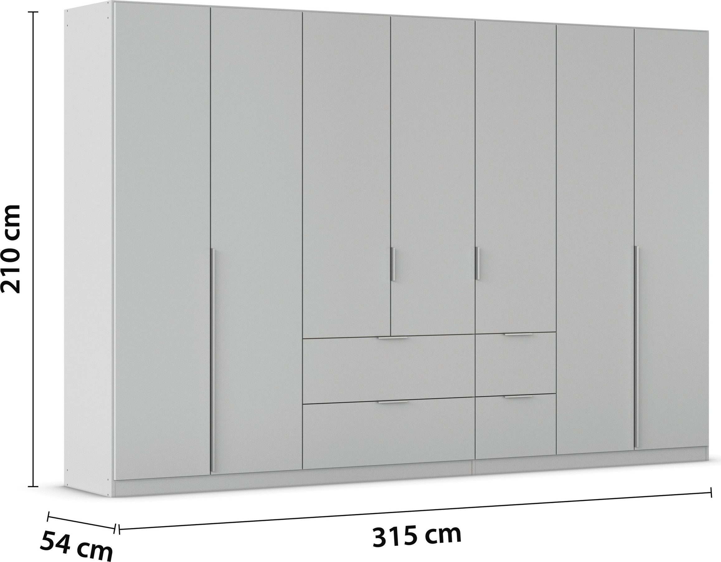 rauch Draaideurkast Kledingkast kast garderobe AGORDO met decor- of hoogglansfront