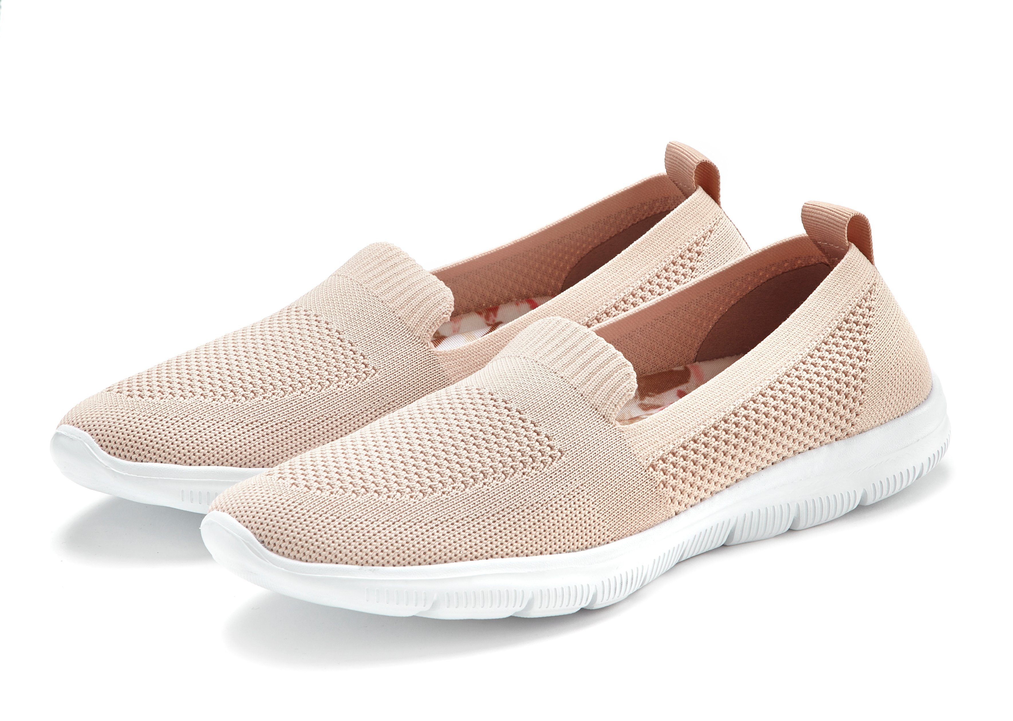 Lascana Instappers Slip-on sneaker, lage schoen, ultralichte sneaker, VEGAN