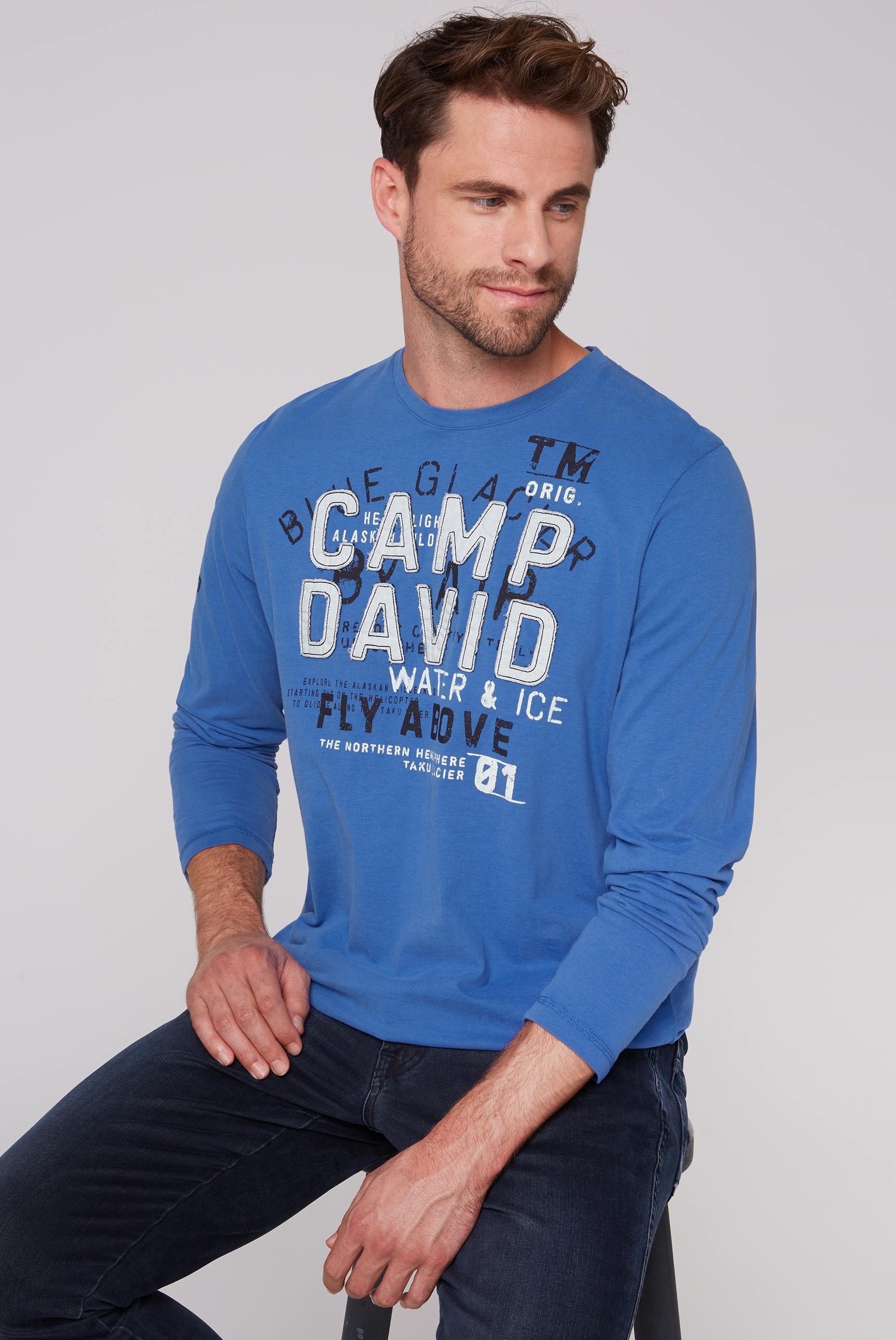 CAMP DAVID Shirt met lange mouwen