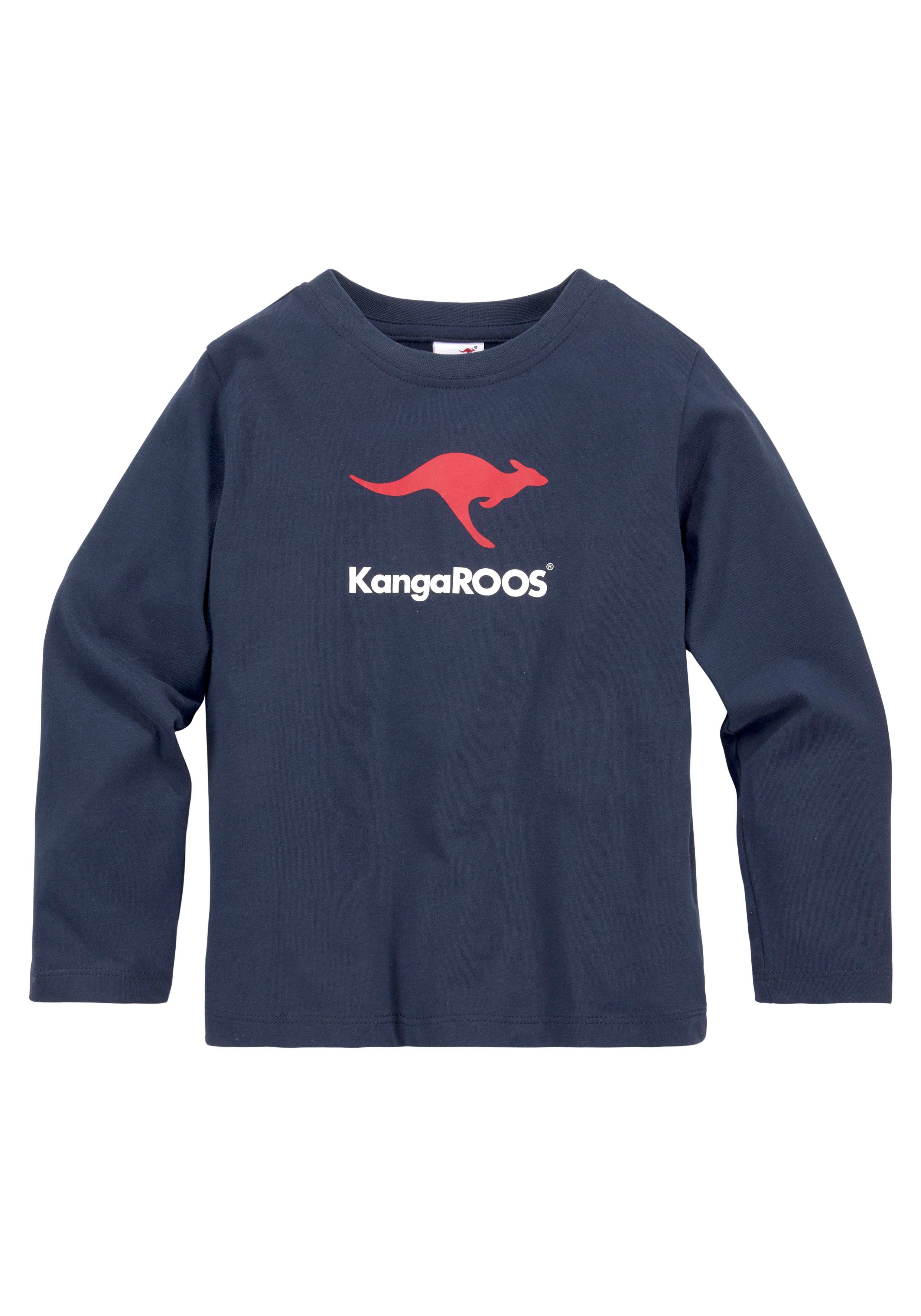 KangaROOS Shirt met lange mouwen Voor kleine jongens Lange mouwen, basic pasvorm, bedrukt, ronde hals