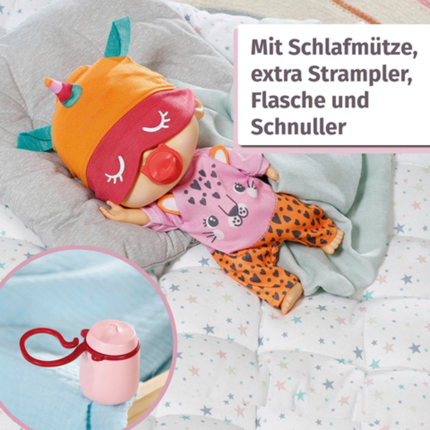 Zapf Creation® Babypop Chou Chou Baby, Pink met geluidseffecten en gelimiteerde pyjama