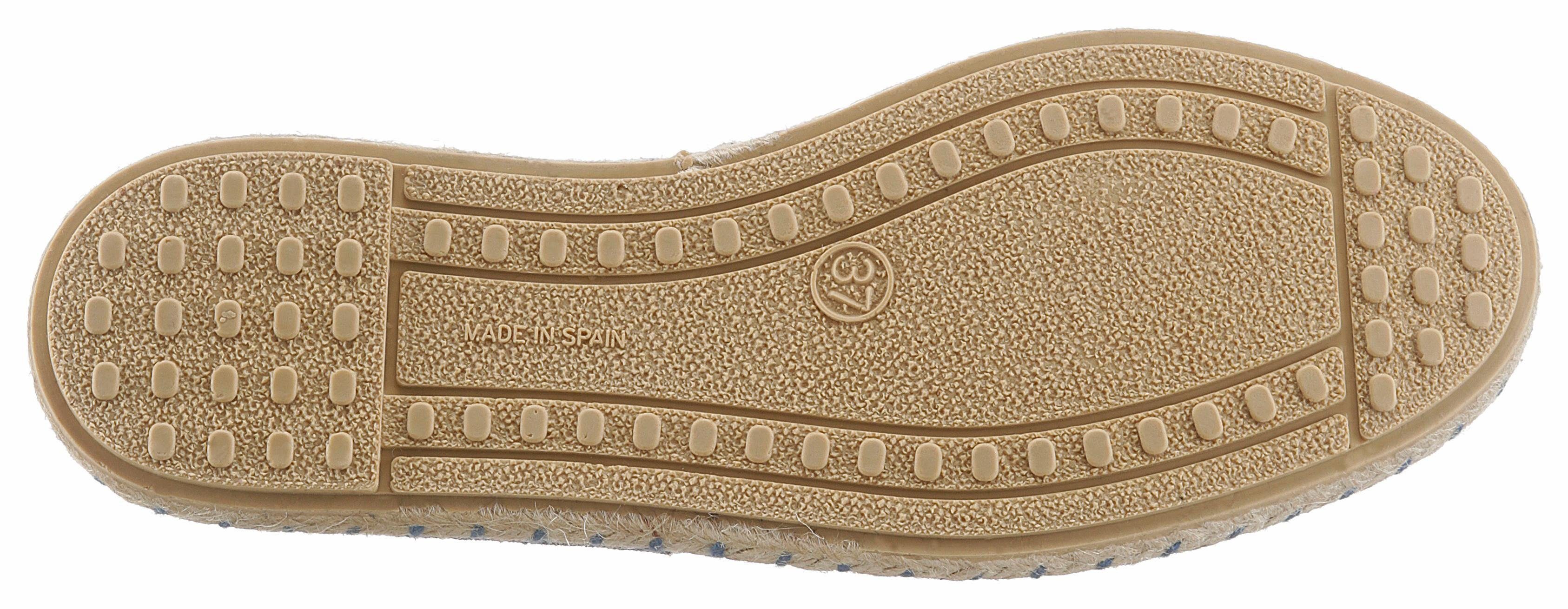 VERBENAS Espadrilles CARMEN SERRAJE , instapschoen, zomerschoen, loafer met typische jute rand