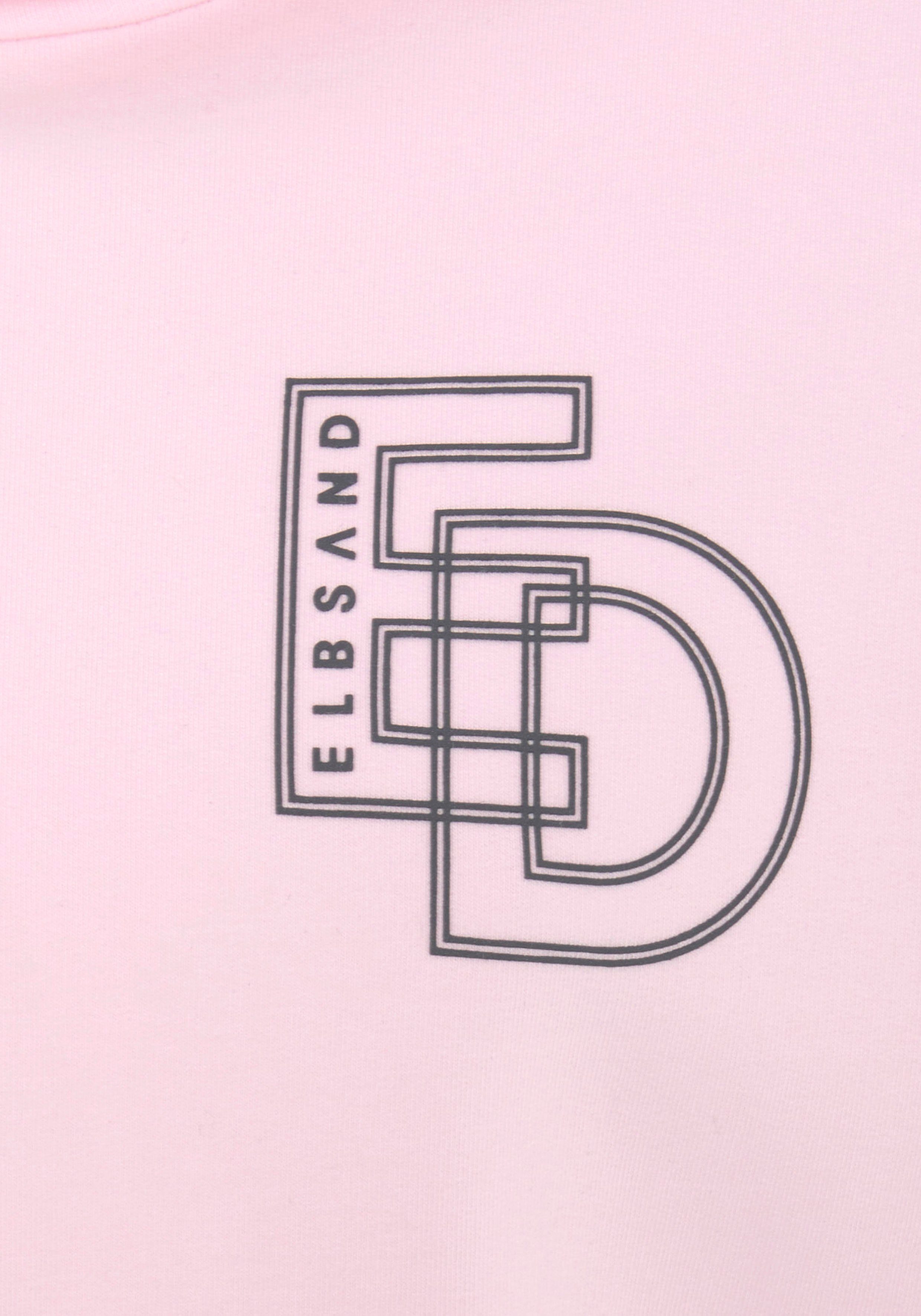 Elbsand Hoodie met grote logoprint op de rug, comfortabele hoodie van katoen