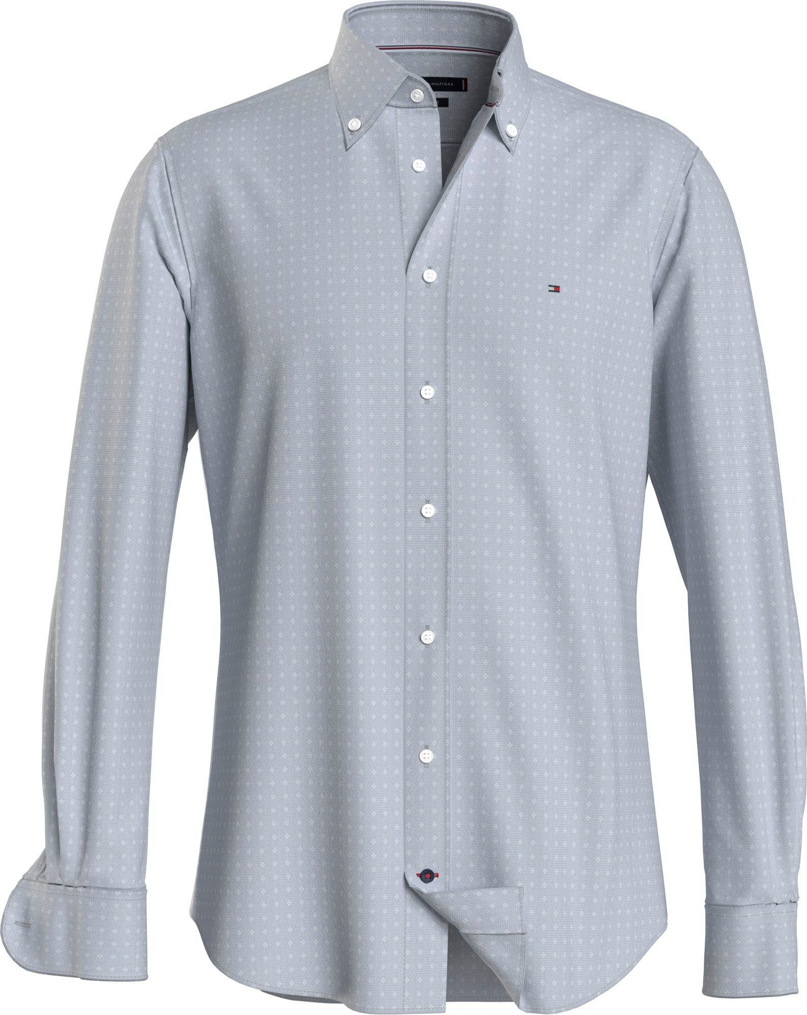 Tommy Hilfiger Overhemd met lange mouwen CL W-OXFORD DOBBY RF SHIRT met subtiele labelvlag op de borst